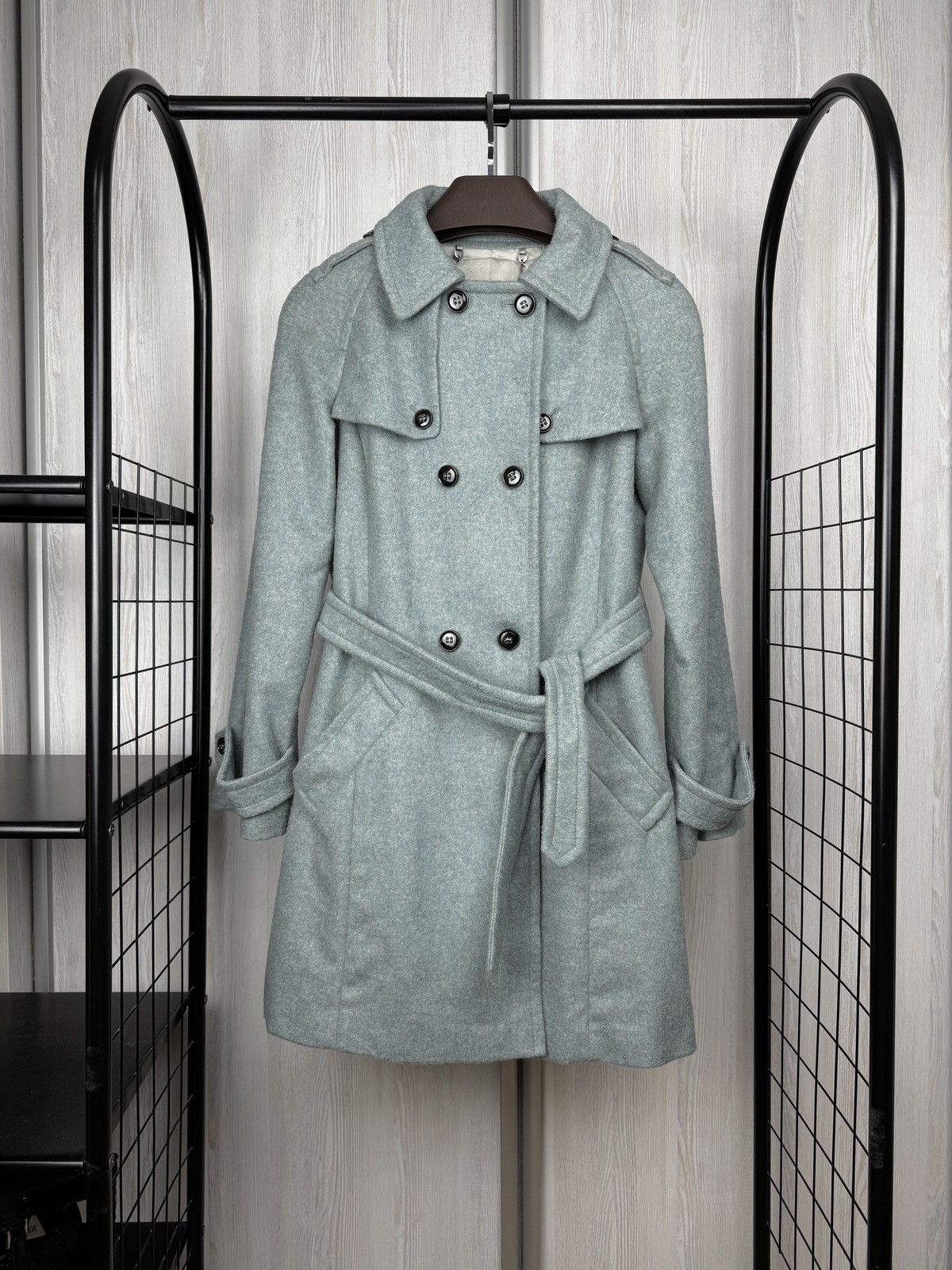 Weekend Max Mara MAX MARA Green Wool Belt Double Breasted Coat Jacket sz F38 Size M / US 6-8 / IT 42-44 - 1 Thumbnail