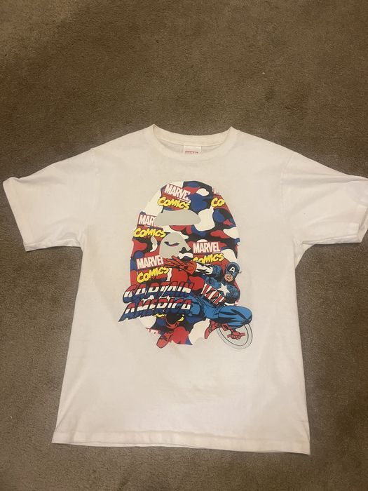 Bape Bape x Marvel Captain America Tee | Grailed