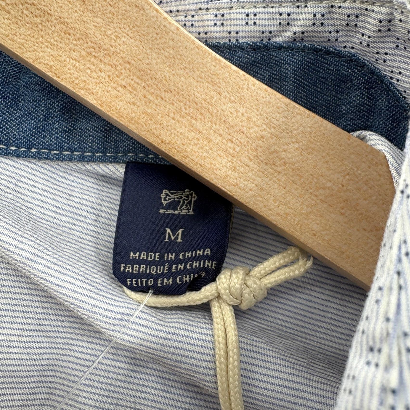 Scotch & Soda Scotch & Soda Shirt Mens Medium Blue Micro Stripe Long Sleeve Button Up Casual Size US M / EU 48-50 / 2 - 5 Thumbnail