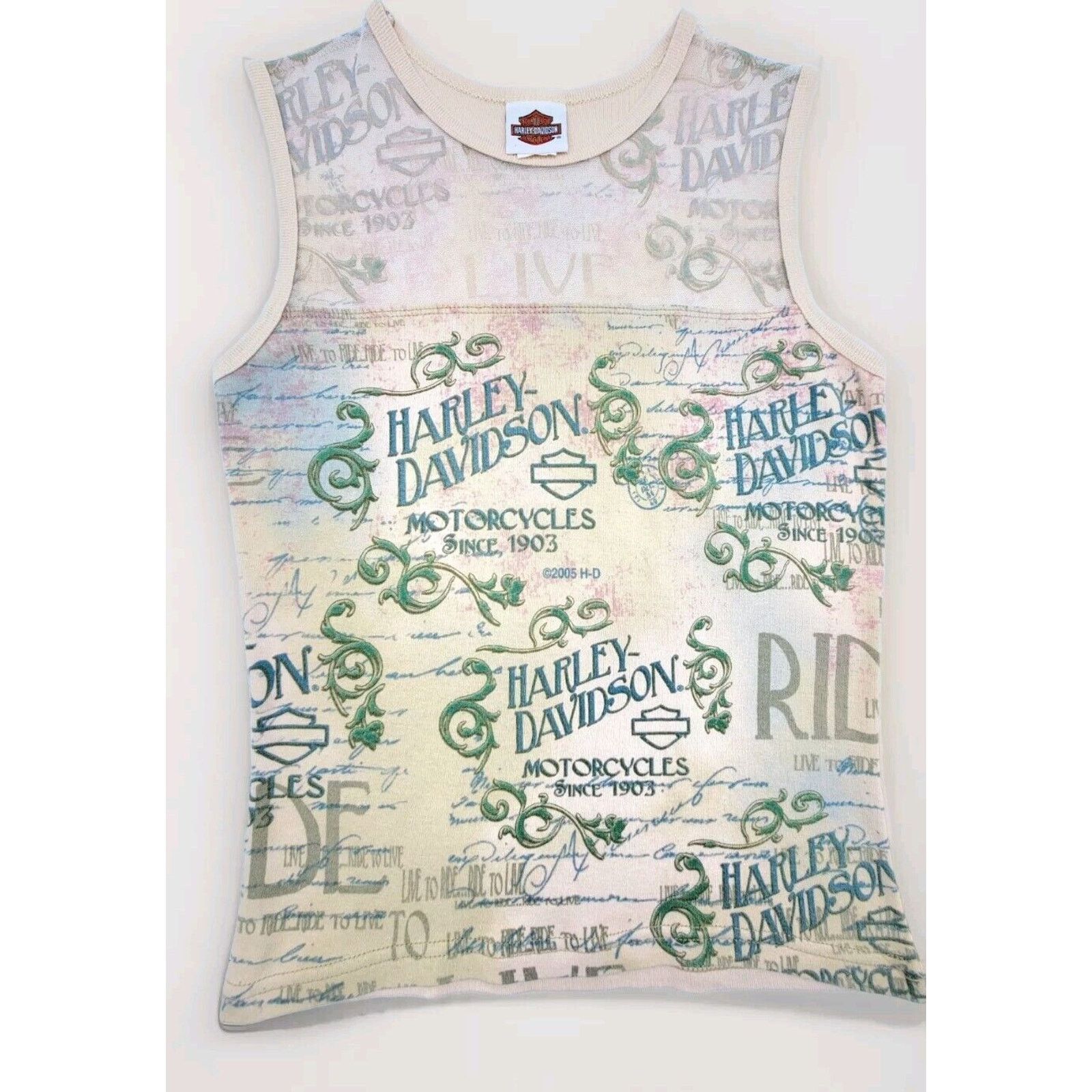 Harley Davidson Harley Davidson Women's Tank Top Shirt Sz L 100% Cotton Size L / US 10 / IT 46 - 2 Thumbnail