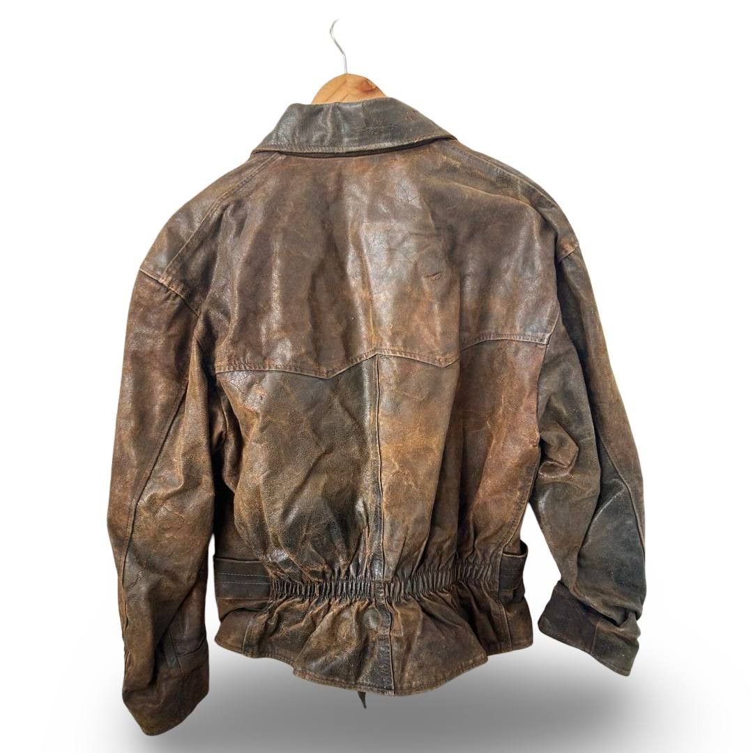 Leather VTG Leather biker JKT #1047 Size US XL / EU 56 / 4 - 2 Thumbnail