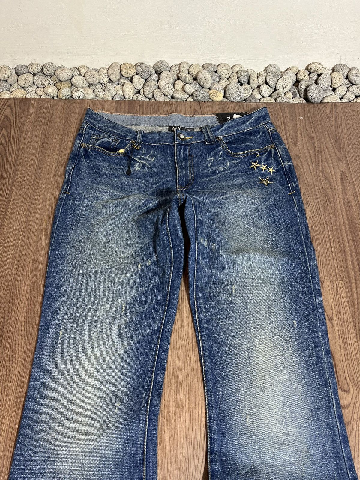 Armani × Armani Exchange AX Armani Exchange emboirdery washed regular bootcut jeans Size US 33 - 5 Thumbnail