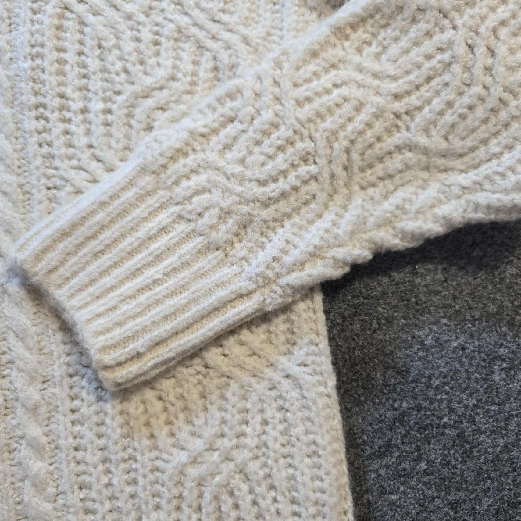 Vintage Cernucci Sweater Womens Medium White Wool Spliced Cable Knit Fisherman Hoodie Size M / US 6-8 / IT 42-44 - 4 Thumbnail