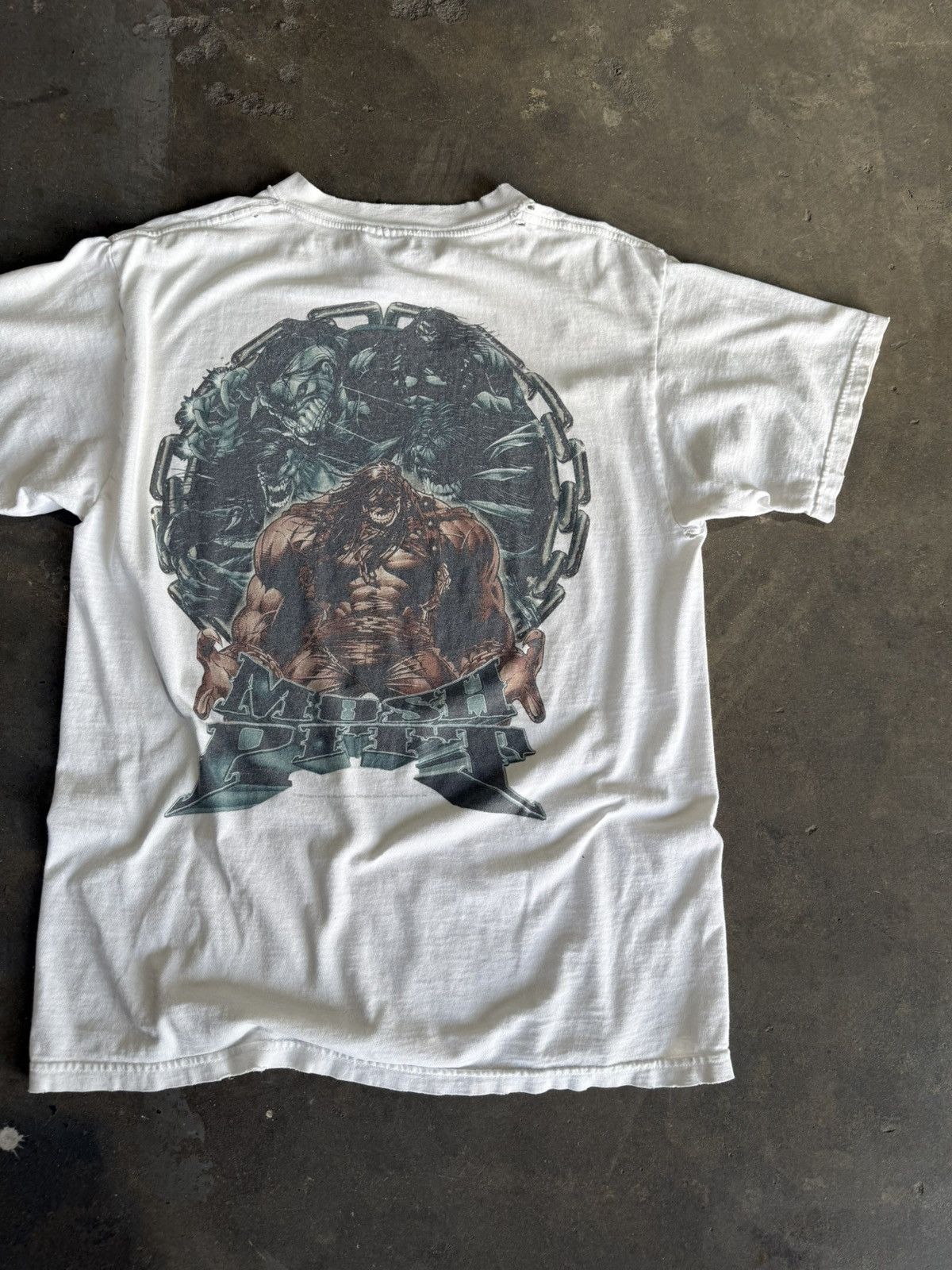 Tultex 1997 Pitt “Mosh Pitt” Full Blood Studios Comic Tee Size US L / EU 52-54 / 3 - 3 Thumbnail