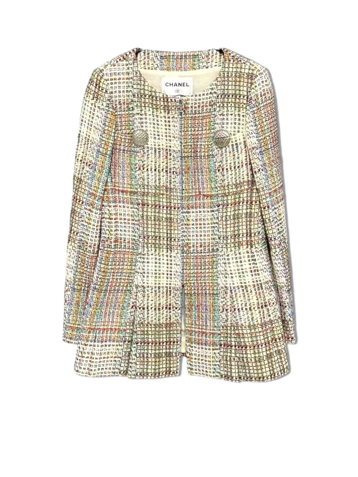 Chanel CHANEL 38 Cuba CC Logo Buttons Tweed Cotton Jacket Size S / US 4 / IT 40 - 1 Thumbnail