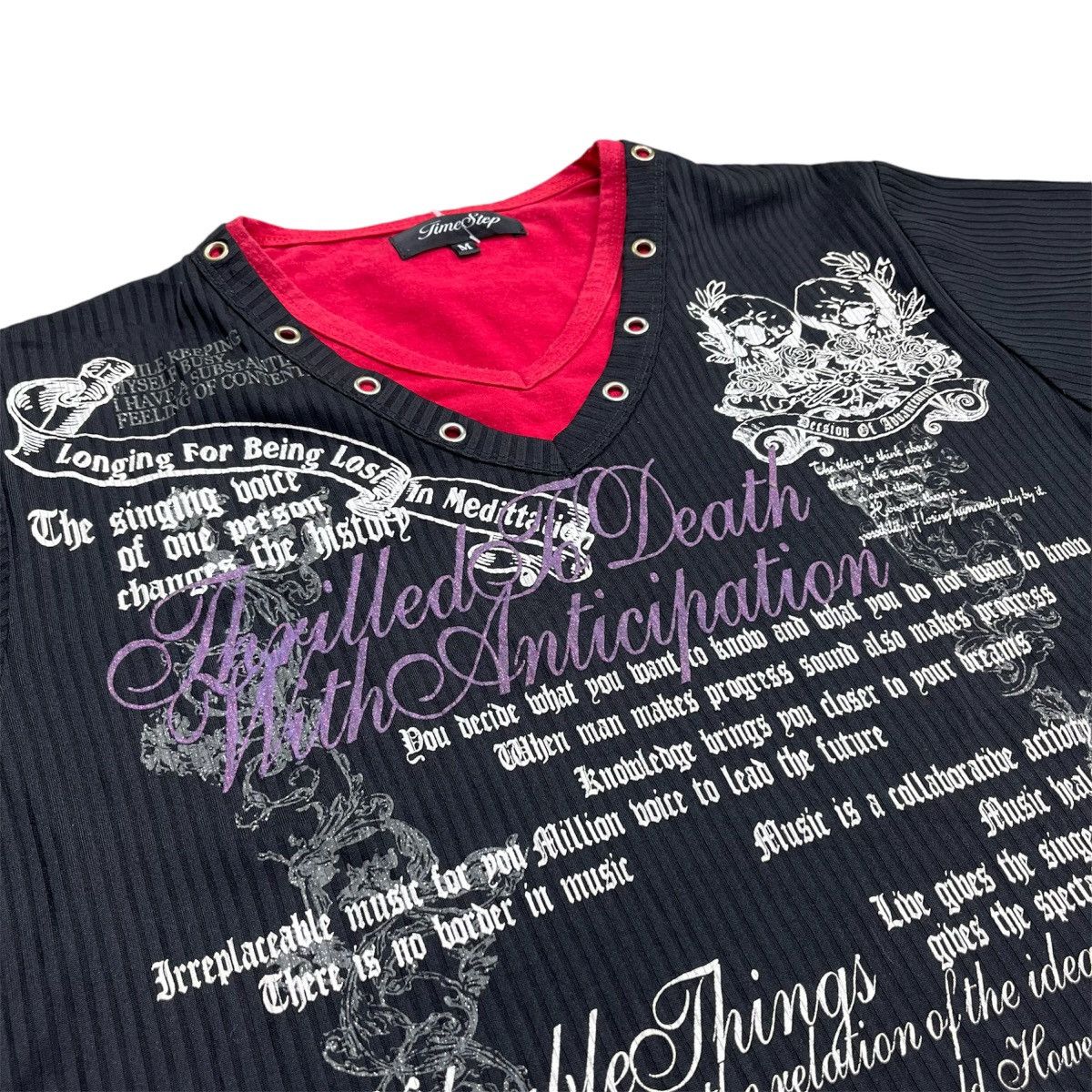 14th Addiction × If Six Was Nine × Le Grande Bleu (L.G.B.) Y2K Poem Time Step Gothic Grunge Punk Style Tee Ifsixwasnine Size US M / EU 48-50 / 2 - 7 Thumbnail