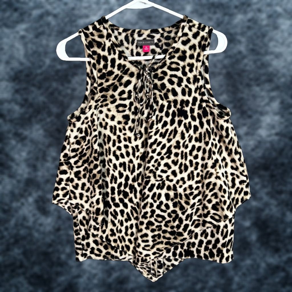 Vince Camuto Vince Camuto Blouse Womens Size XS Leopard Print Sleeveless Size XS / US 0-2 / IT 36-38 - 1 Thumbnail