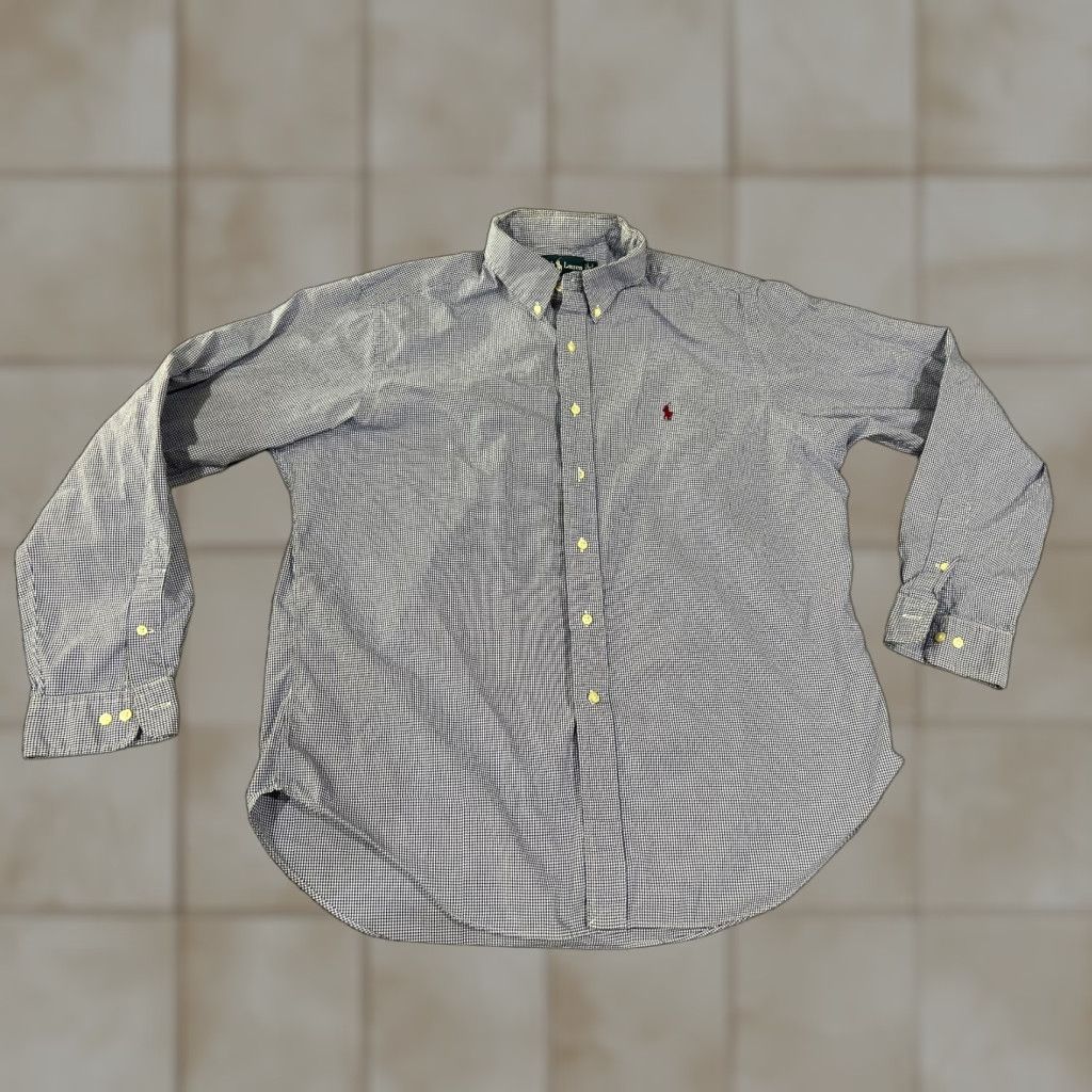 Ralph Lauren Ralph Lauren shirt Mens Dress Shirt Button-Down Collar Classic Barrel Cuff Blue White Gingham 17 36-37 Size US XL / EU 56 / 4 - 1 Thumbnail