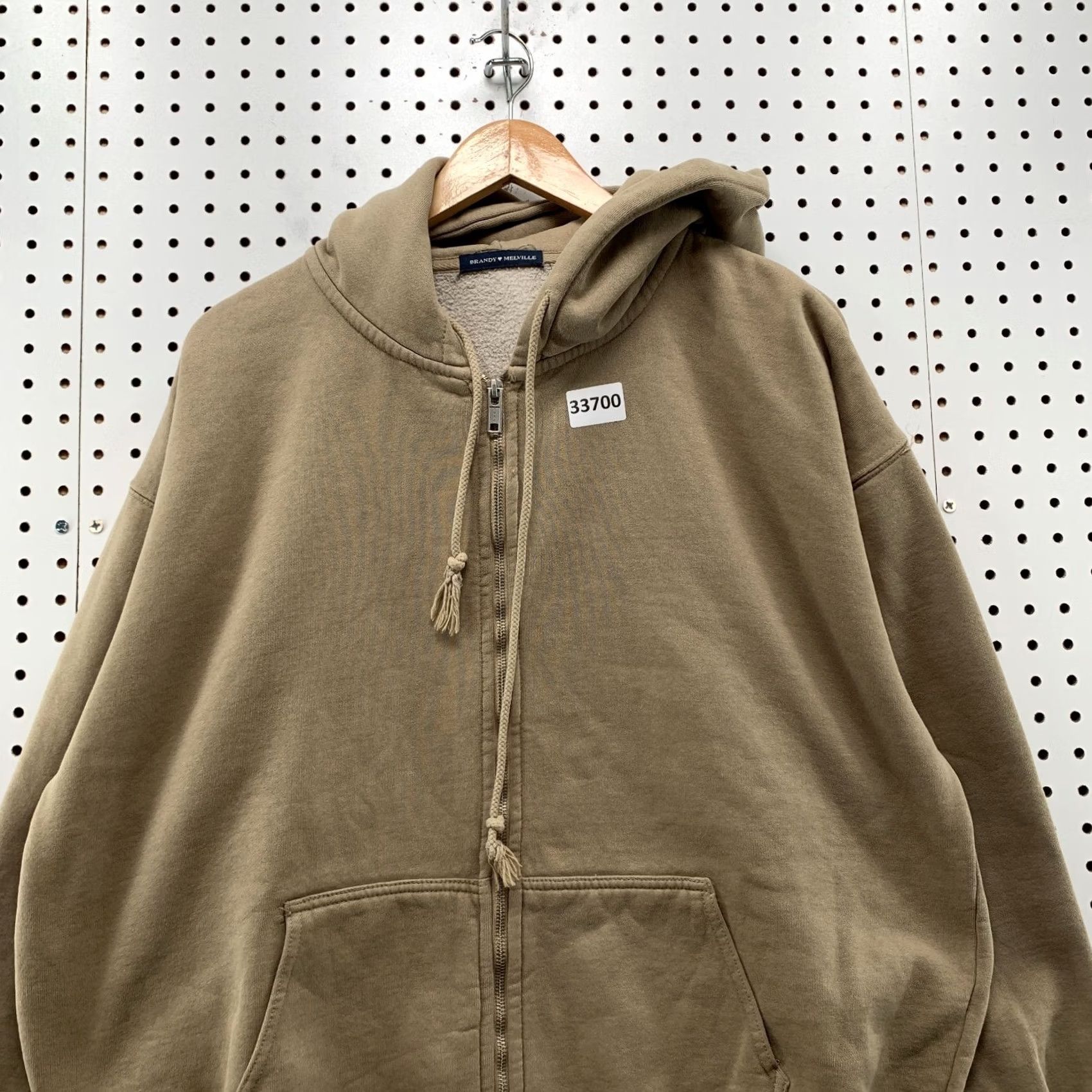 Brandy Melville Brandy Melville Hoodie Zip Womens One Size Brown Long Sleeve 27x27 Size ONE SIZE - 2 Thumbnail
