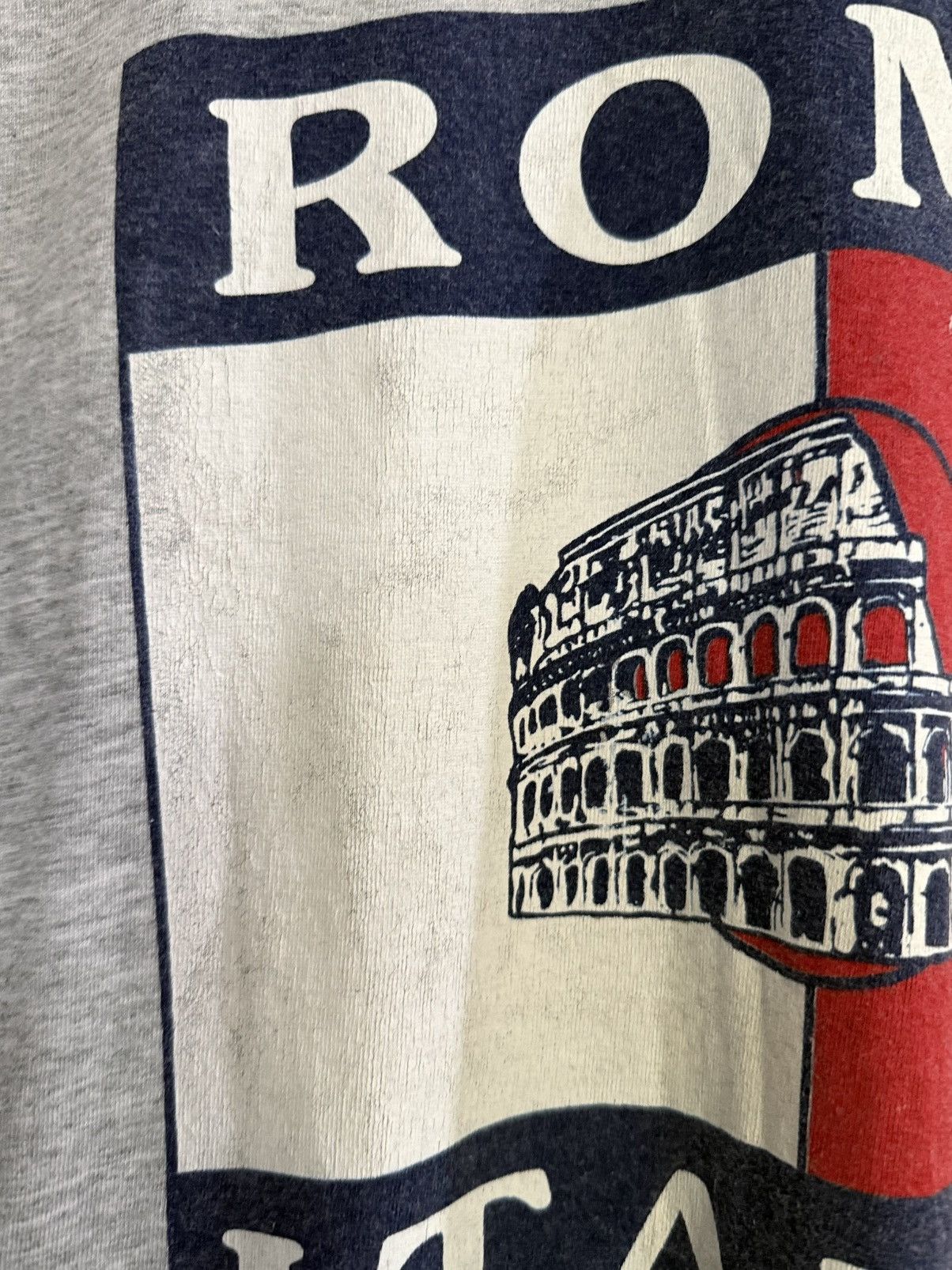 Vintage Vintage 90s Roma Italia Tommy Hifiger Logo Single Stitches T Size US XXL / EU 58 / 5 - 3 Thumbnail