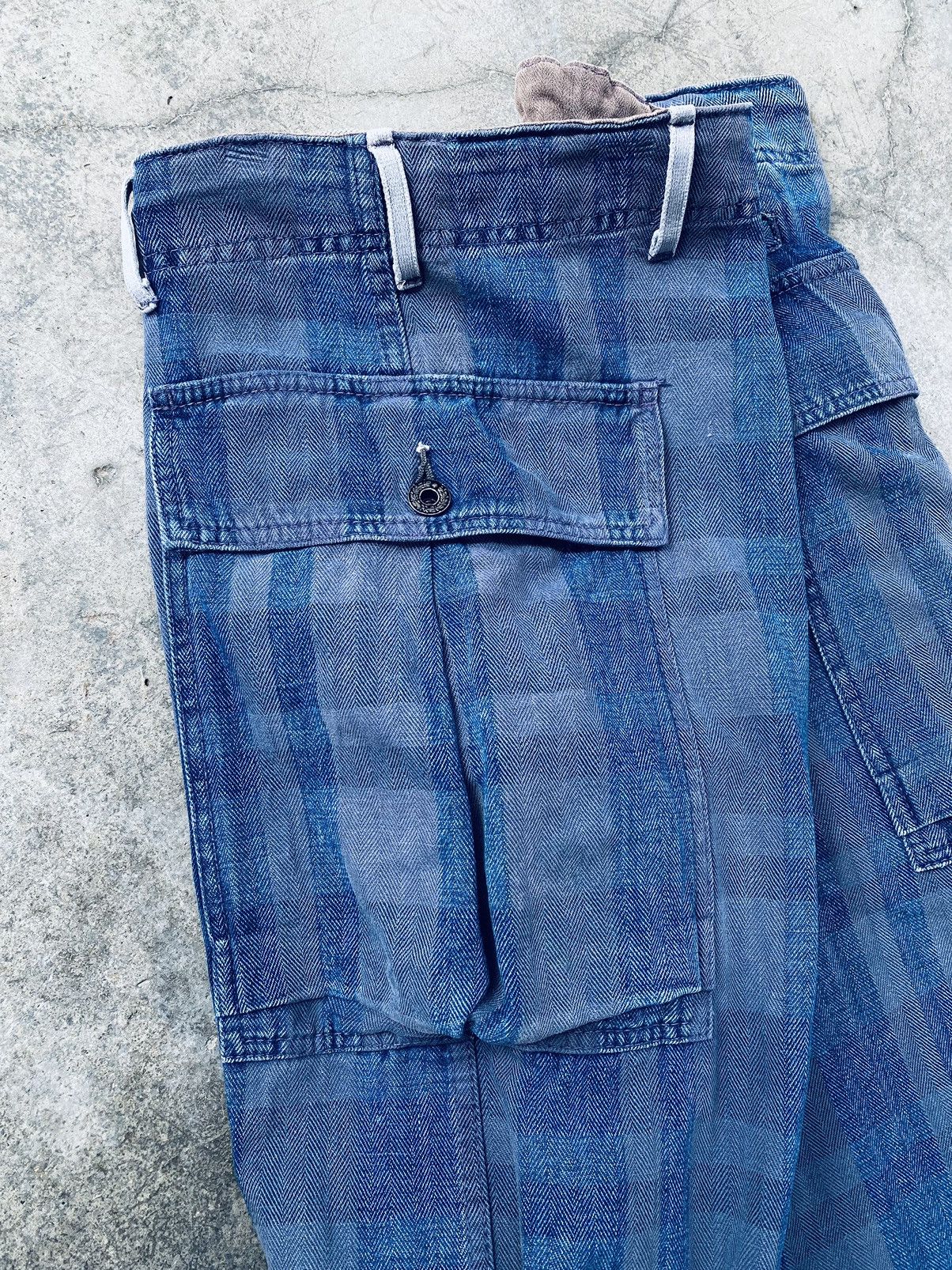 Indigo Vintage Reproduction Label Indigo Herringbone Pants Size US 33 - 11 Thumbnail