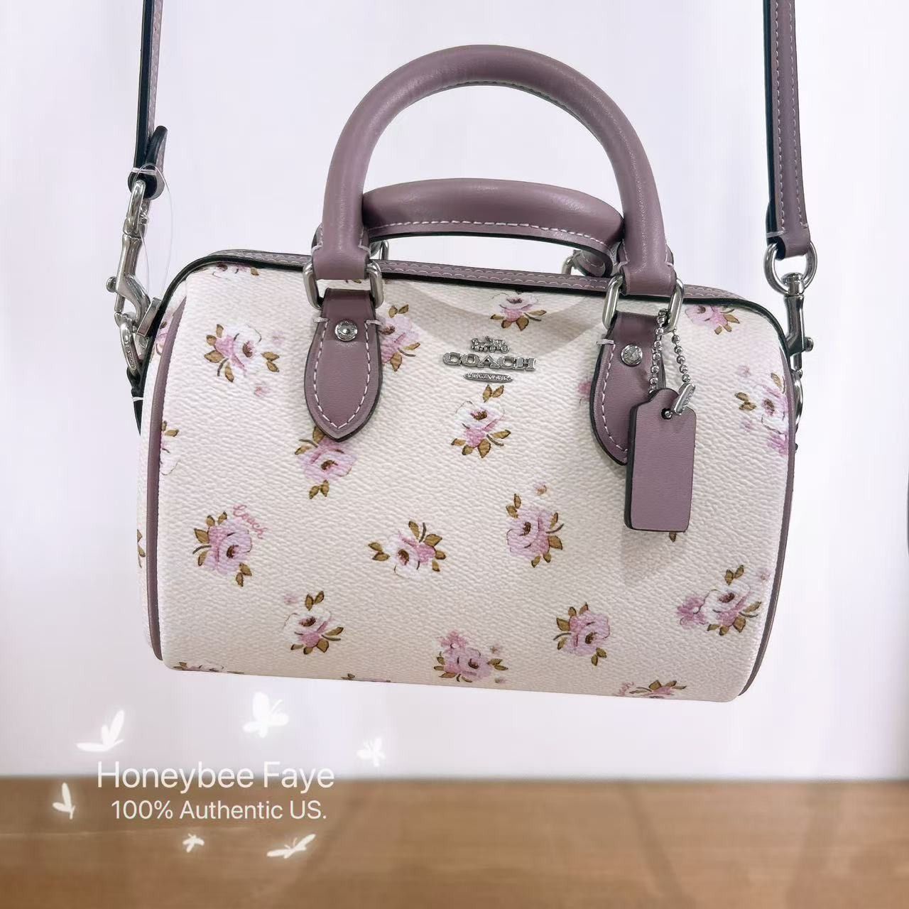 Coach NWT Coach Mini Rowan Crossbody Bag With Floral Print CAL69 Size ONE SIZE - 4 Thumbnail