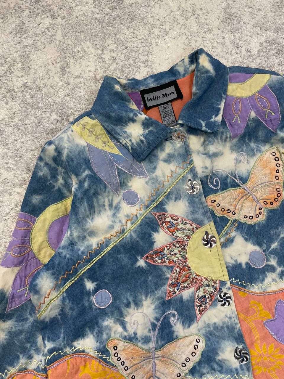 Other Indigo Moon Embroidered Jacket With Butterflies Size XL Size XL / US 12-14 / IT 48-50 - 5 Thumbnail