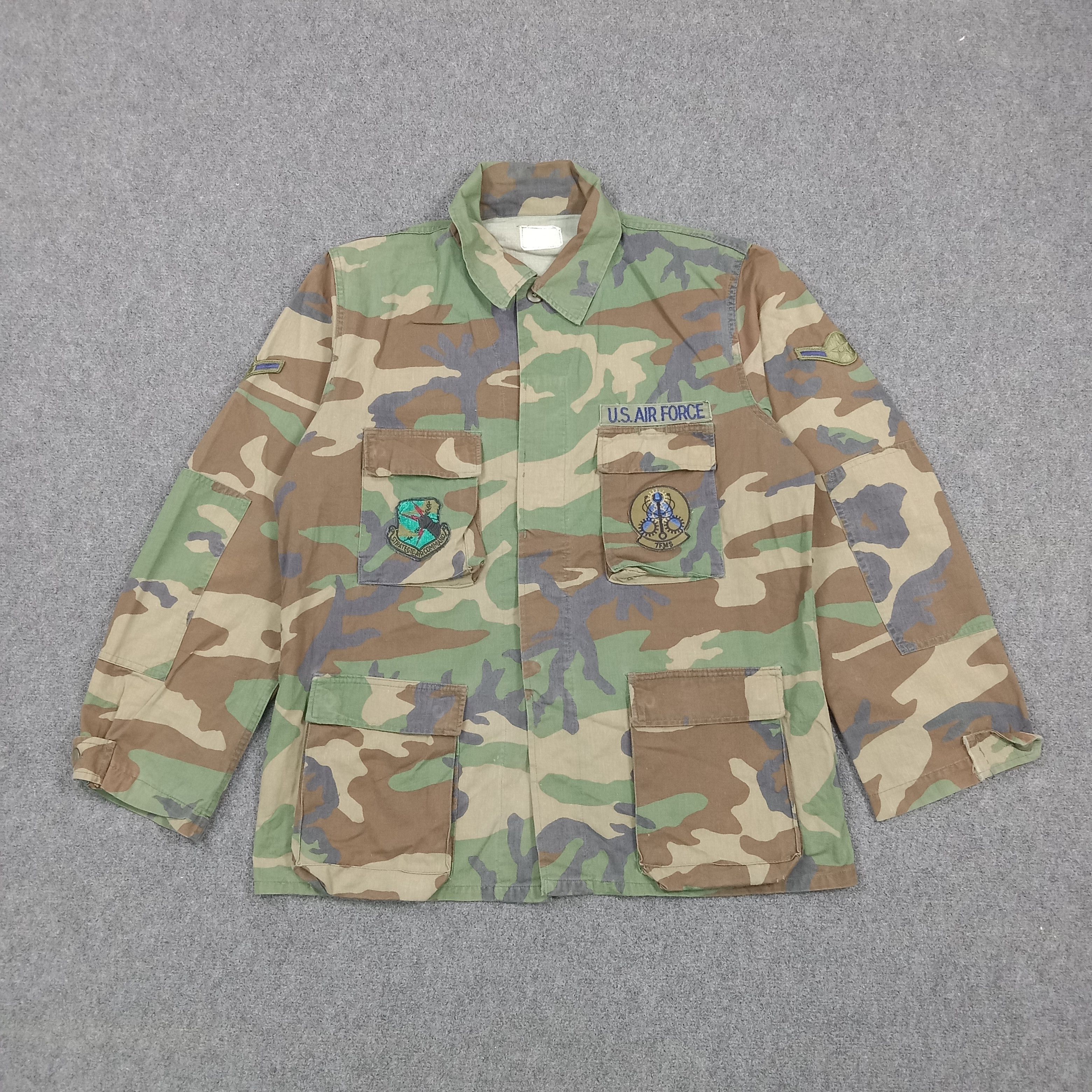 Vintage Vintage 90's U.S. Air Force 7FMS Army Camo Jacket C278N9 Size US L / EU 52-54 / 3 - 1 Thumbnail