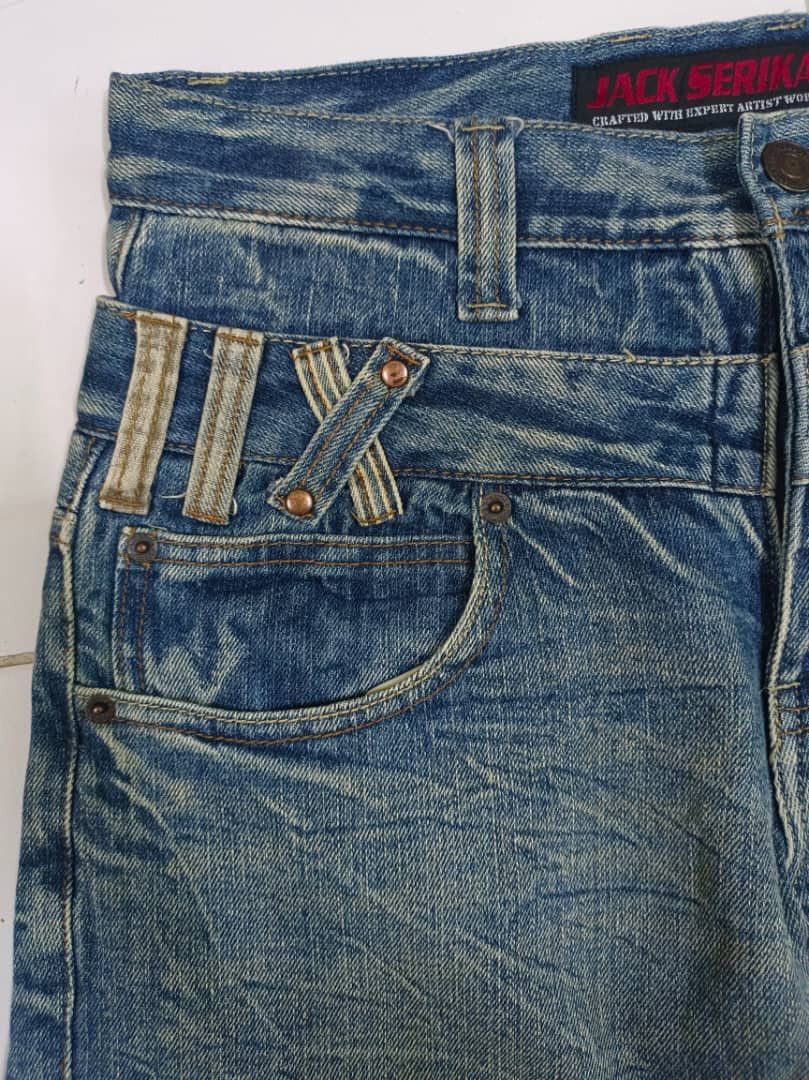 If Six Was Nine Vtg Jack Serika Double Waist Seditionaries Punk Denim Pants Size US 29 - 9 Thumbnail