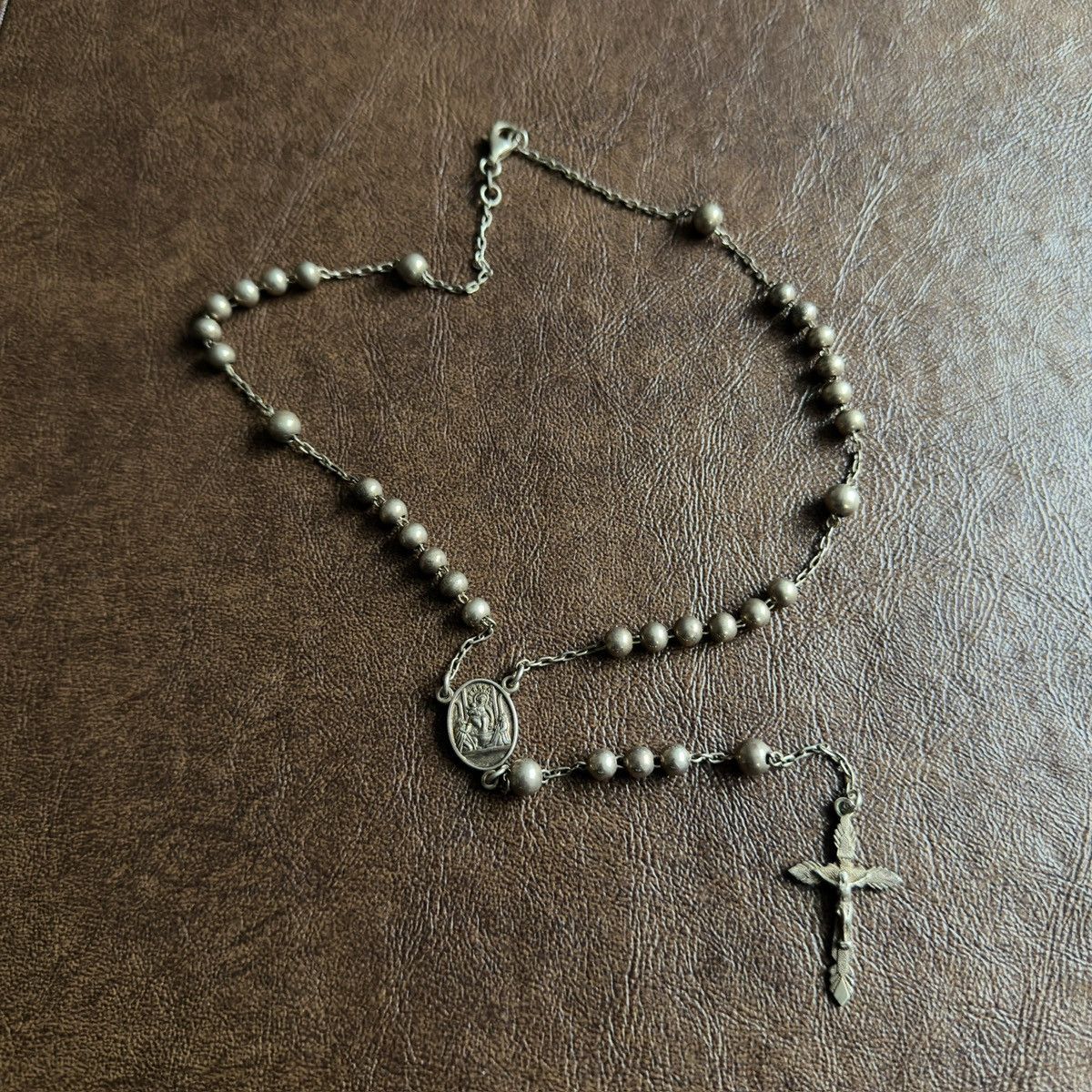 Dolce & Gabbana 925 Silver Cross Rosary Necklace Size ONE SIZE - 5 Thumbnail