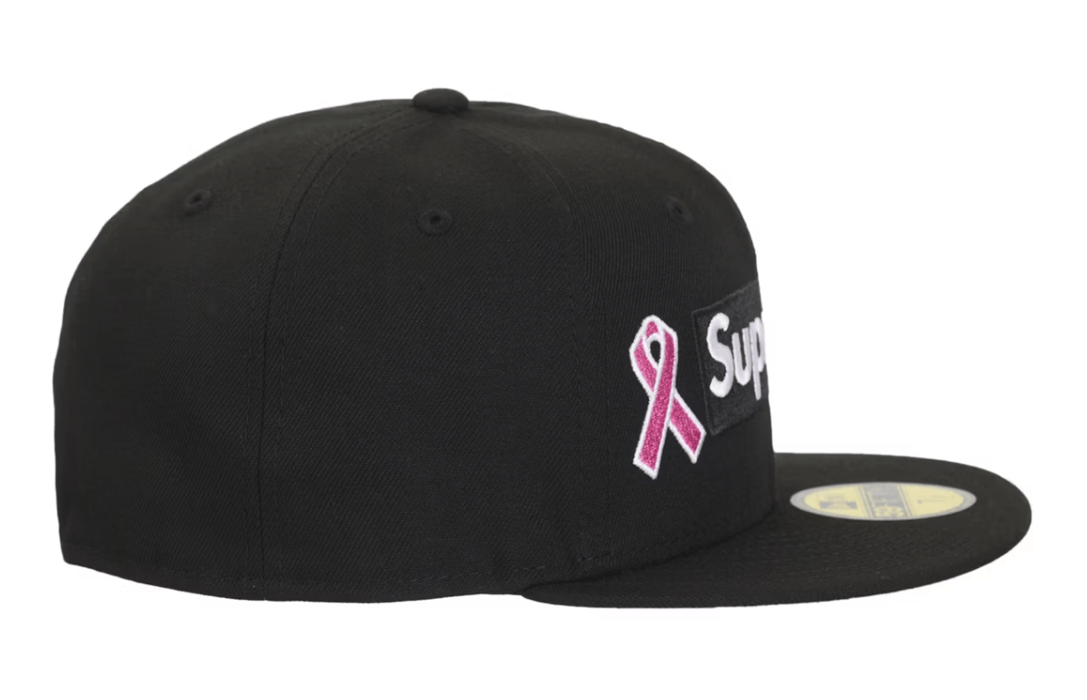 Other Supreme New Era Breast Cancer Awareness Hat Black 7 1/2 Size ONE SIZE - 2 Thumbnail