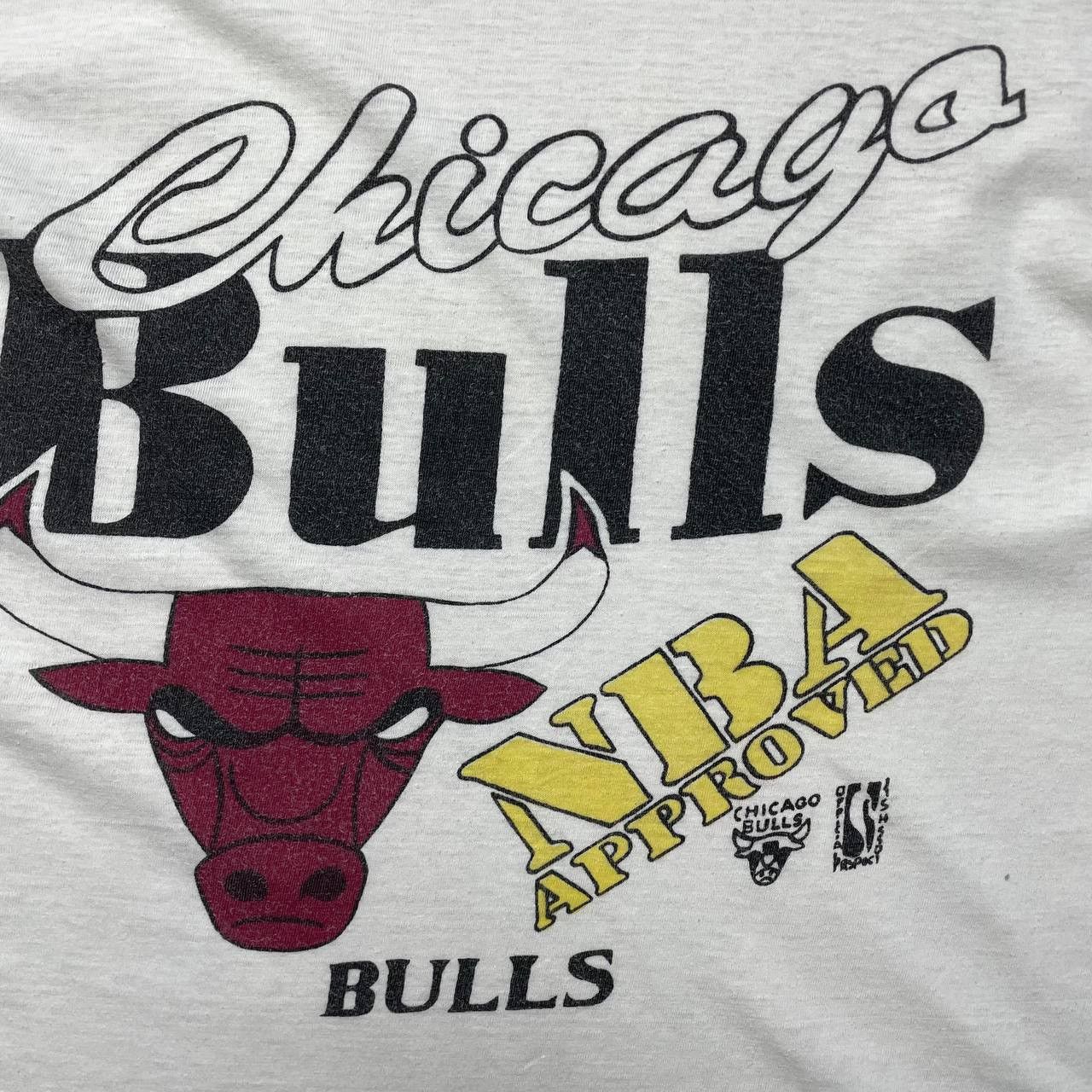 NBA × Vintage Vintage 90s Chicago Bulls NBA Approved T Shirt White Size US M / EU 48-50 / 2 - 3 Thumbnail