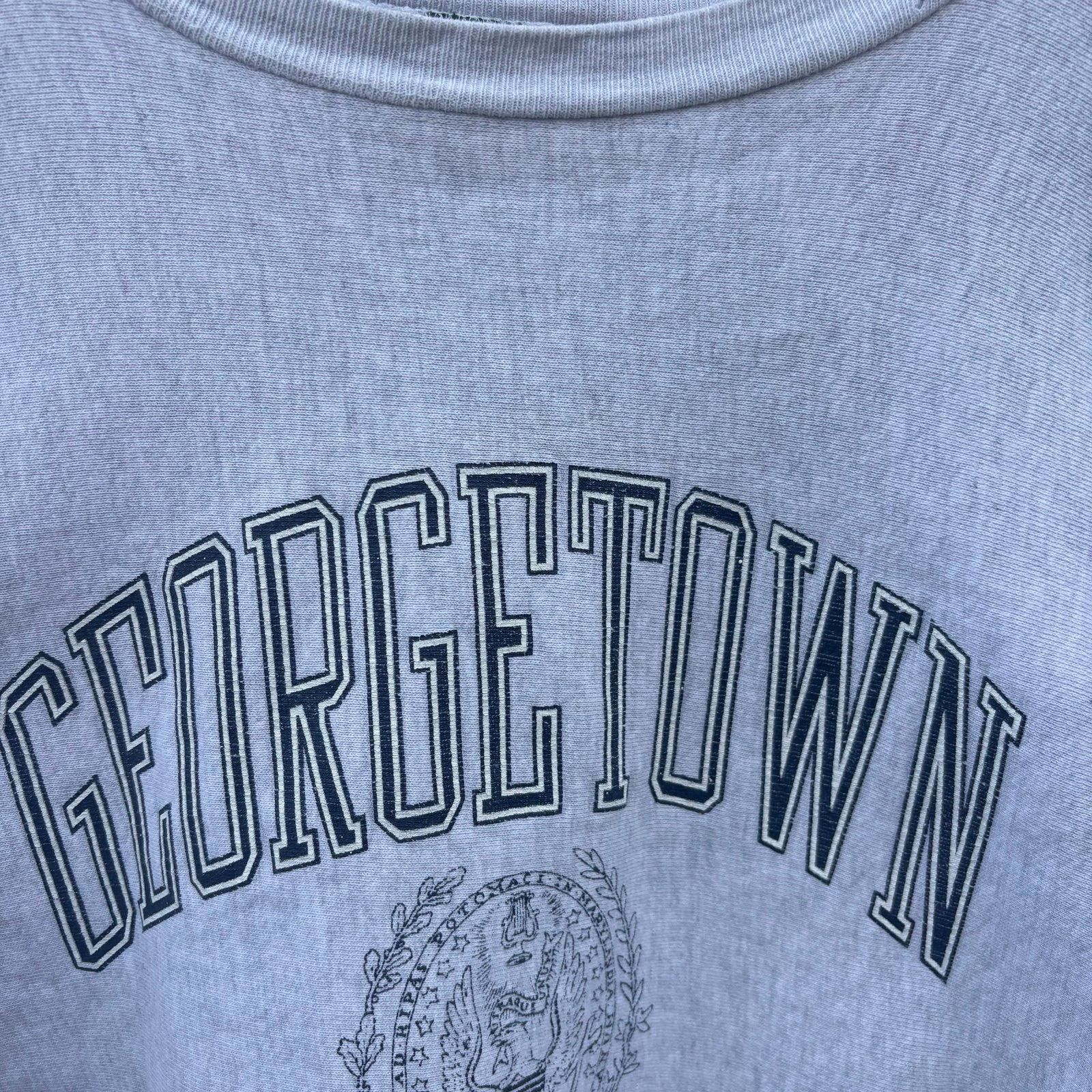Other Vintage 90s Georgetown heavyweight sweatshirt Size US XL / EU 56 / 4 - 4 Thumbnail
