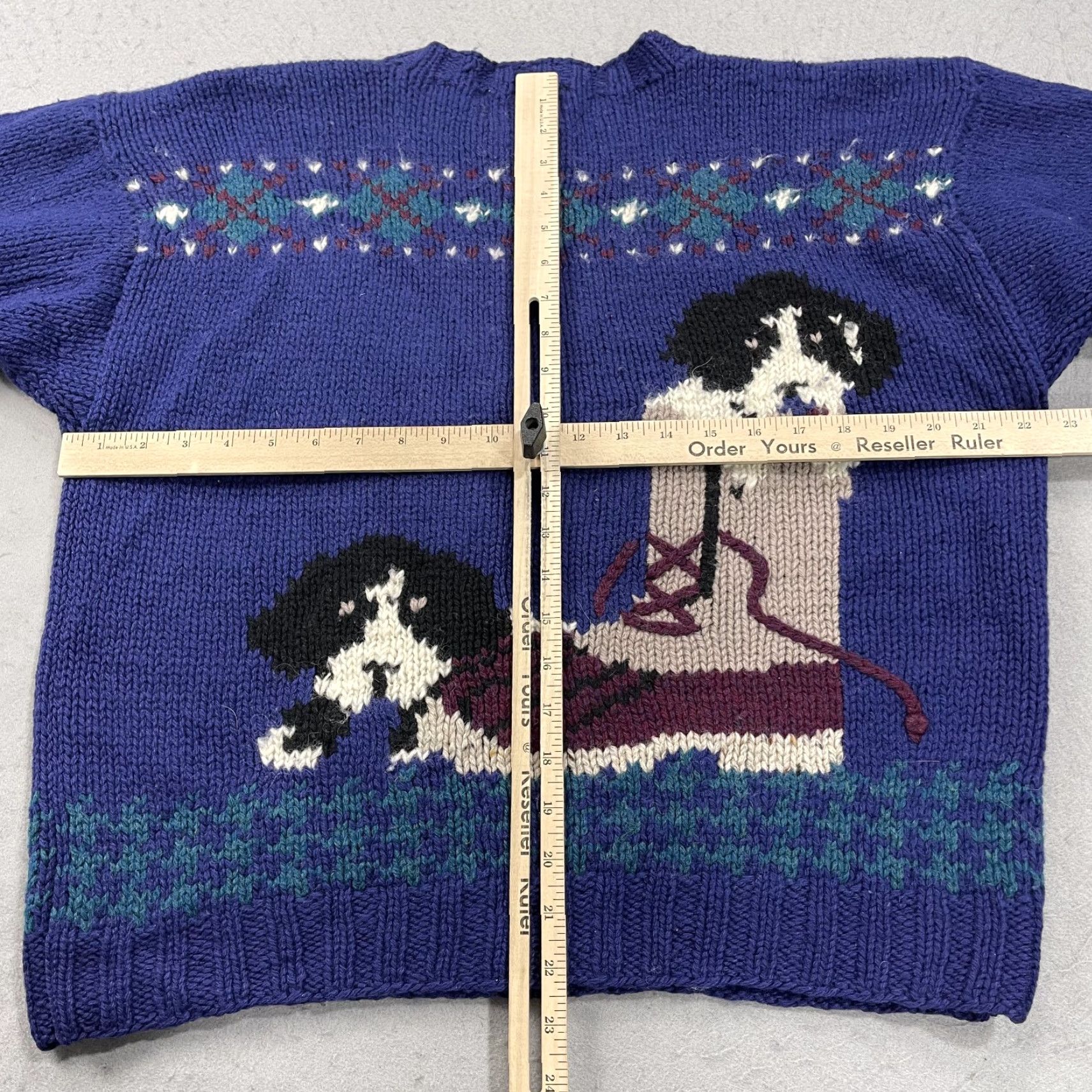 Vintage VINTAGE Woolrich Sweater Womens M Blue Dog Knit Wool Crewneck 90s Pullover Mens? Mädchen? Size M / US 6-8 / IT 42-44 - 6 Thumbnail