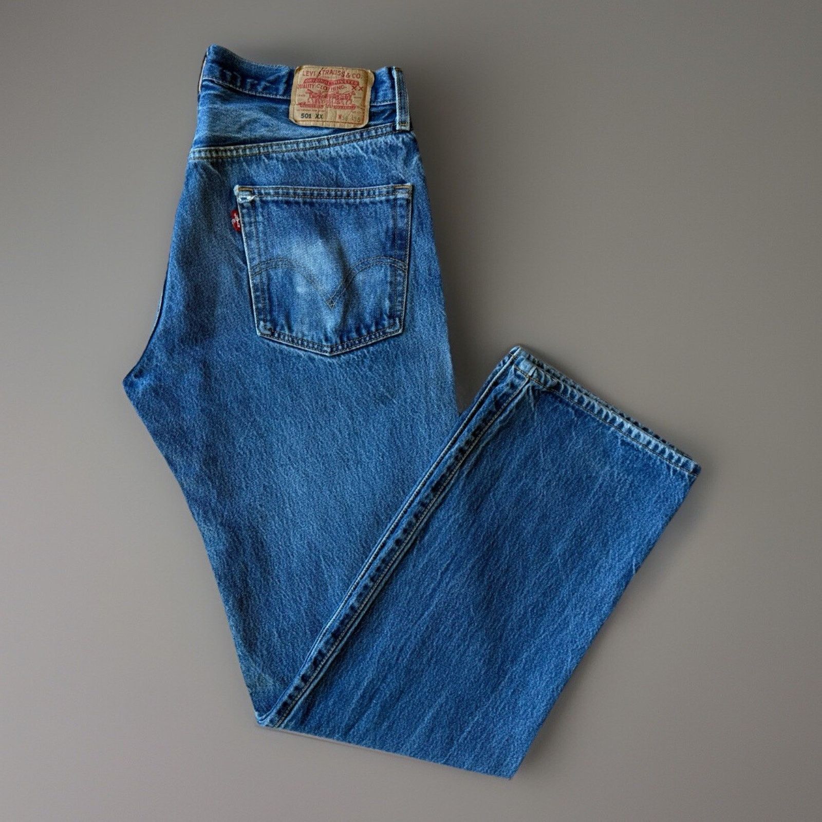 Levi's × Vintage Vintage Levis 501 Jeans 34 Blue Straight Leg Denim Workwear Size US 34 / EU 50 - 1 Thumbnail