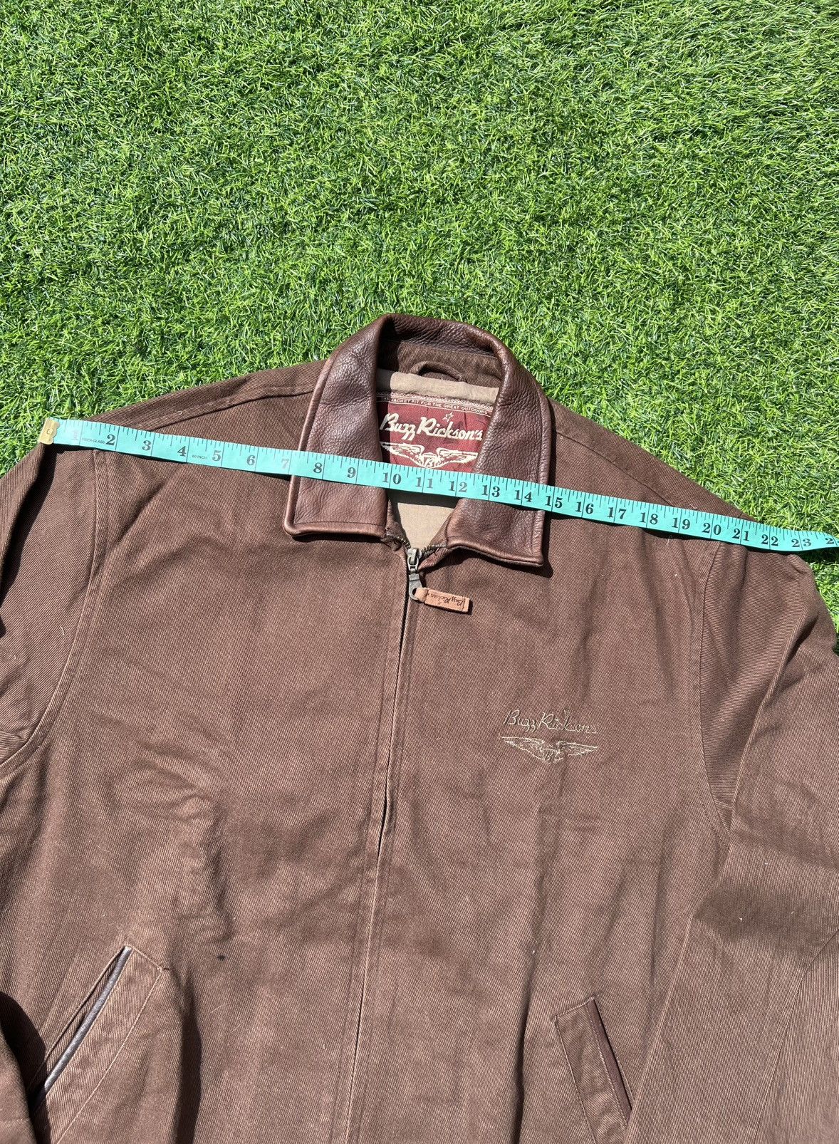 Buzz Rickson's 🦅 Buzz Rickson’s Leather-Collar Canvas Brown Work Jacket- L Size US L / EU 52-54 / 3 - 17 Thumbnail