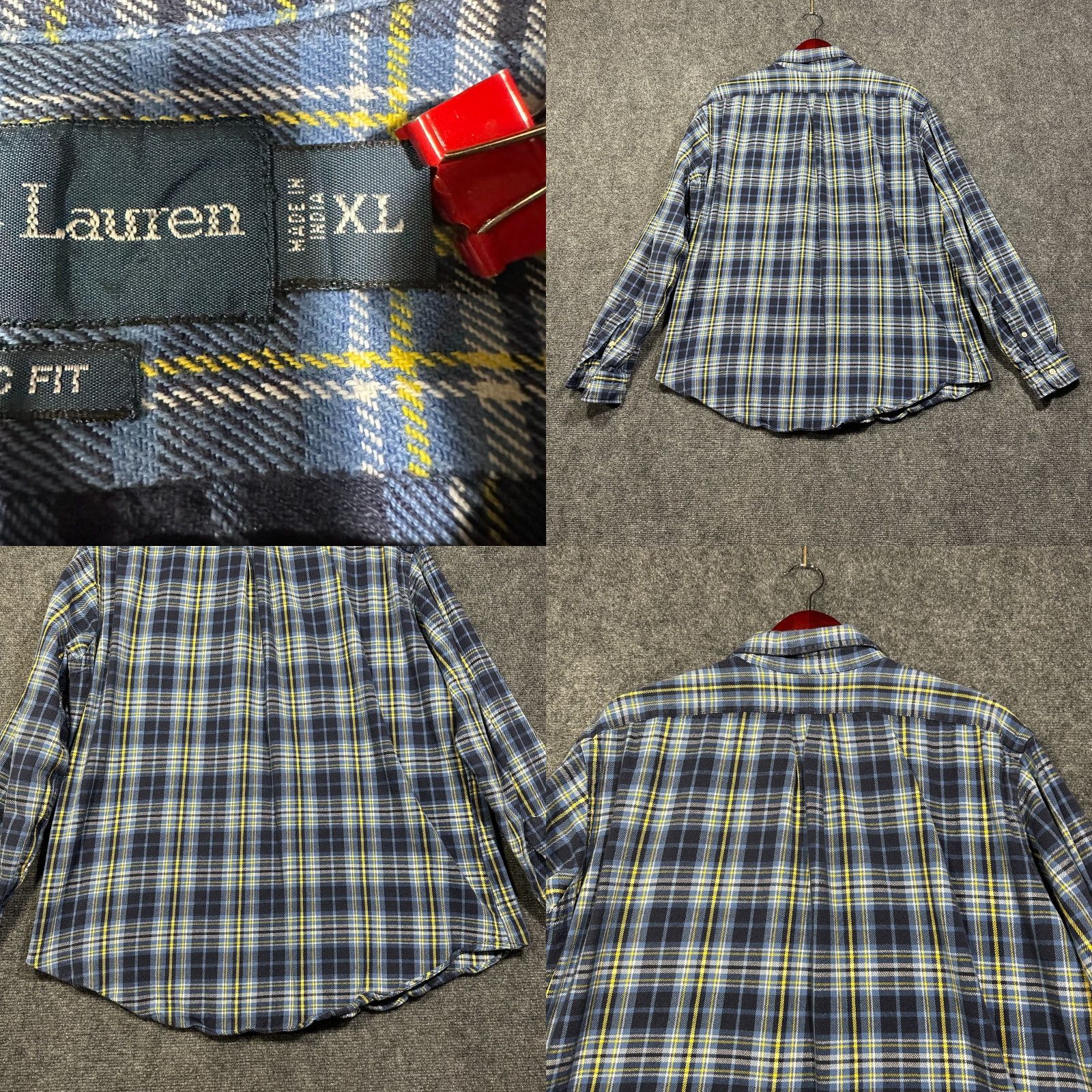 Ralph Lauren Ralph Lauren Shirt Mens XL Classic Fit Blue Plaid Cotton Flannel Button Down Size US XL / EU 56 / 4 - 8 Thumbnail