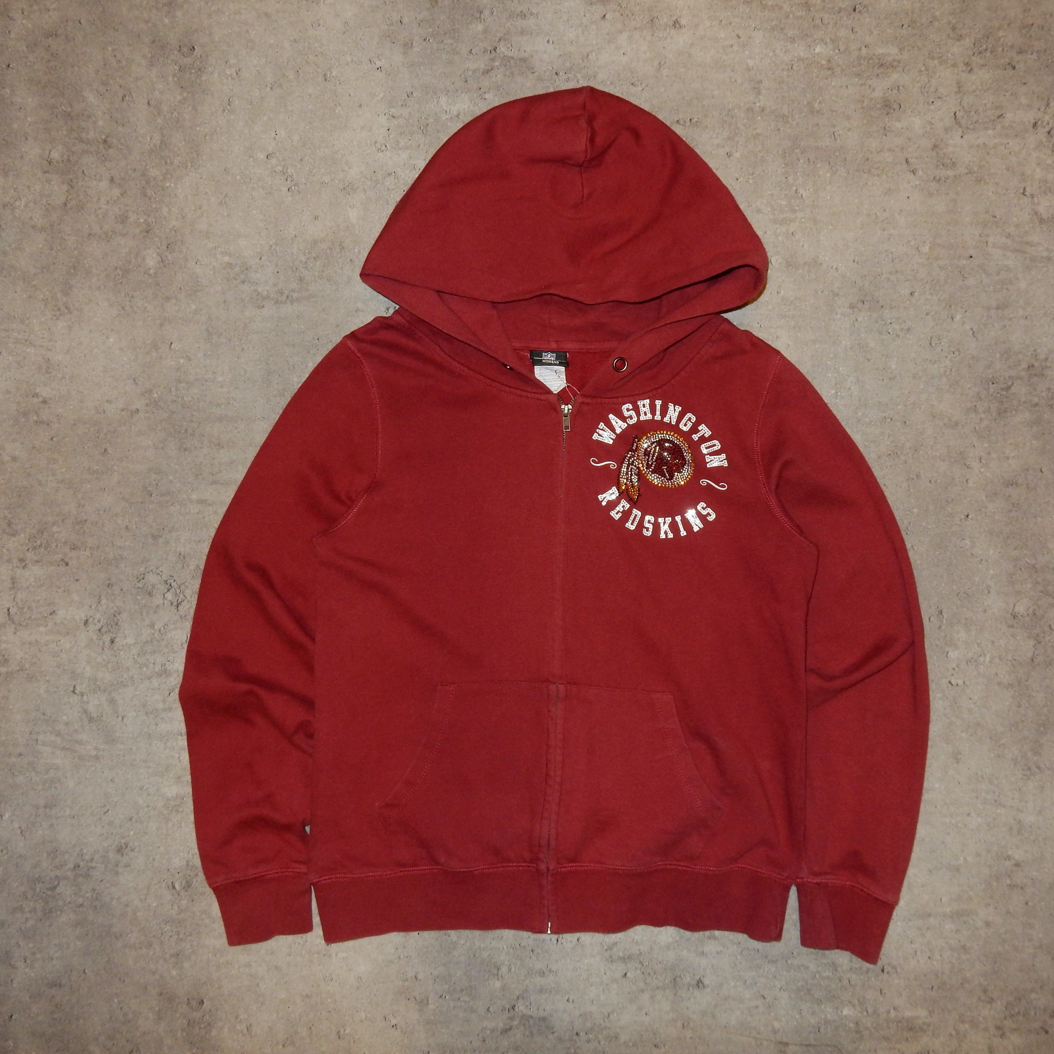 NFL Redskins Vintage Nfl Redskins diamonds red zip up hoodie L Grailed