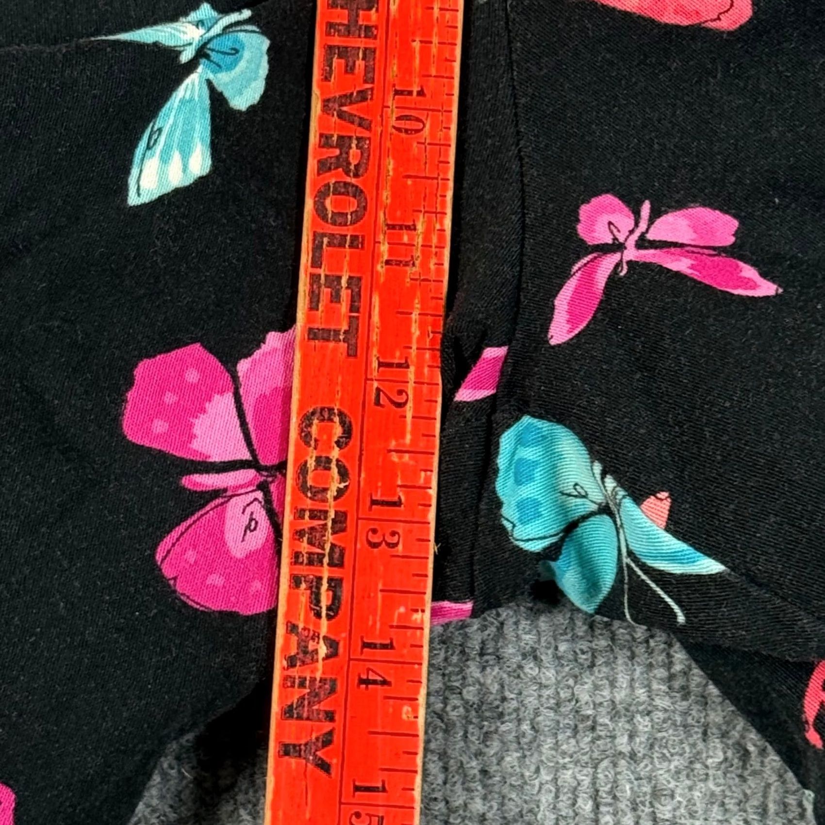 Vintage Vintage Briggs Petite Butterfly Print Crop Pants Black Casual Capris 10P Size 32" / US 10 / IT 46 - 6 Thumbnail