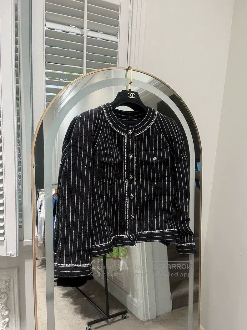Chanel Chanel 23p black vertical striped jacket Size XS / US 0-2 / IT 36-38 - 1 Thumbnail