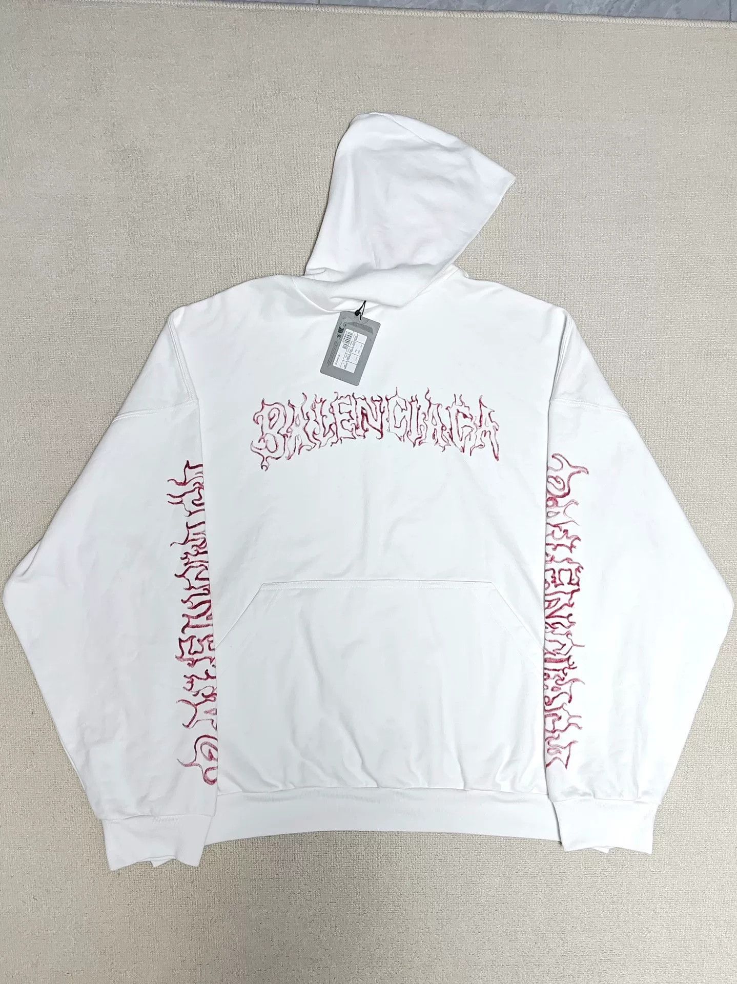 Balenciaga balenciaga dragon flame hooded sweatshirt Size US L / EU 52-54 / 3 - 1 Thumbnail