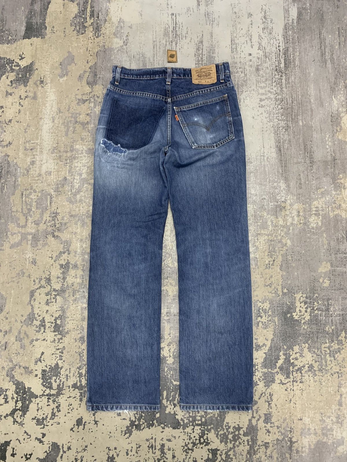 Levi's Vintage LEVIS 605 Orange Tab Distressed Jeans Ghost Pocket Size US 31 - 7 Thumbnail