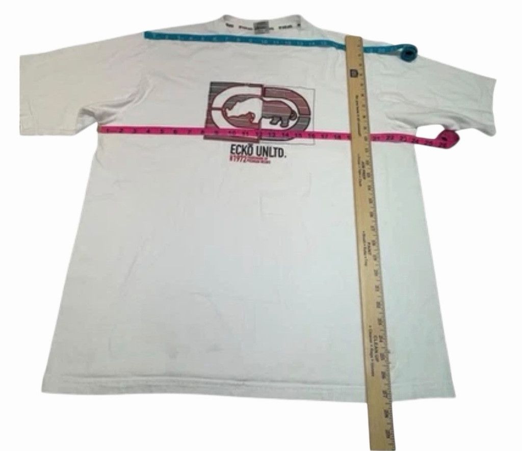 Ecko Unltd. Ecko Unltd Rhino Logo Tee XL Thrashed Streetwear Ripped Y2K Size US XL / EU 56 / 4 - 5 Thumbnail