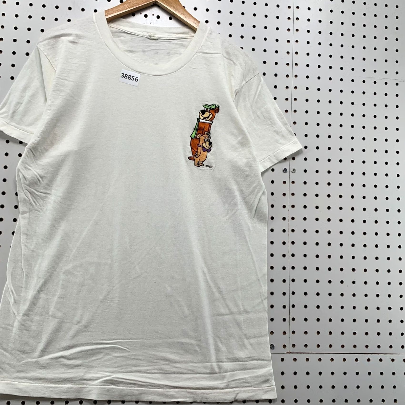 Vintage VINTAGE 80s Yogi Bear Shirt Mens Large White Single Stitch Short Sleeve Size US L / EU 52-54 / 3 - 4 Thumbnail
