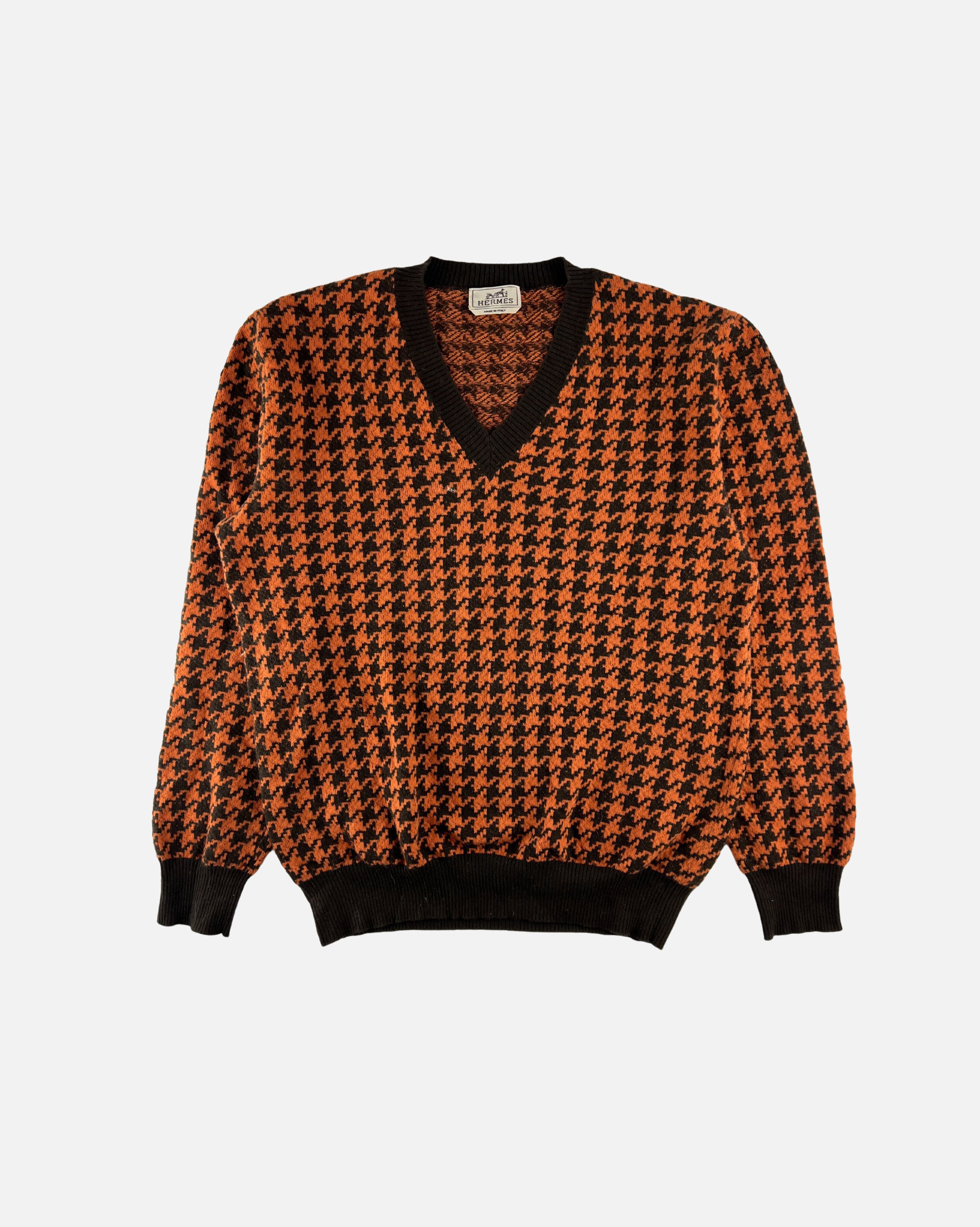 Hermes Hermes Orange Knit Sweater Size US L / EU 52-54 / 3 - 1 Thumbnail