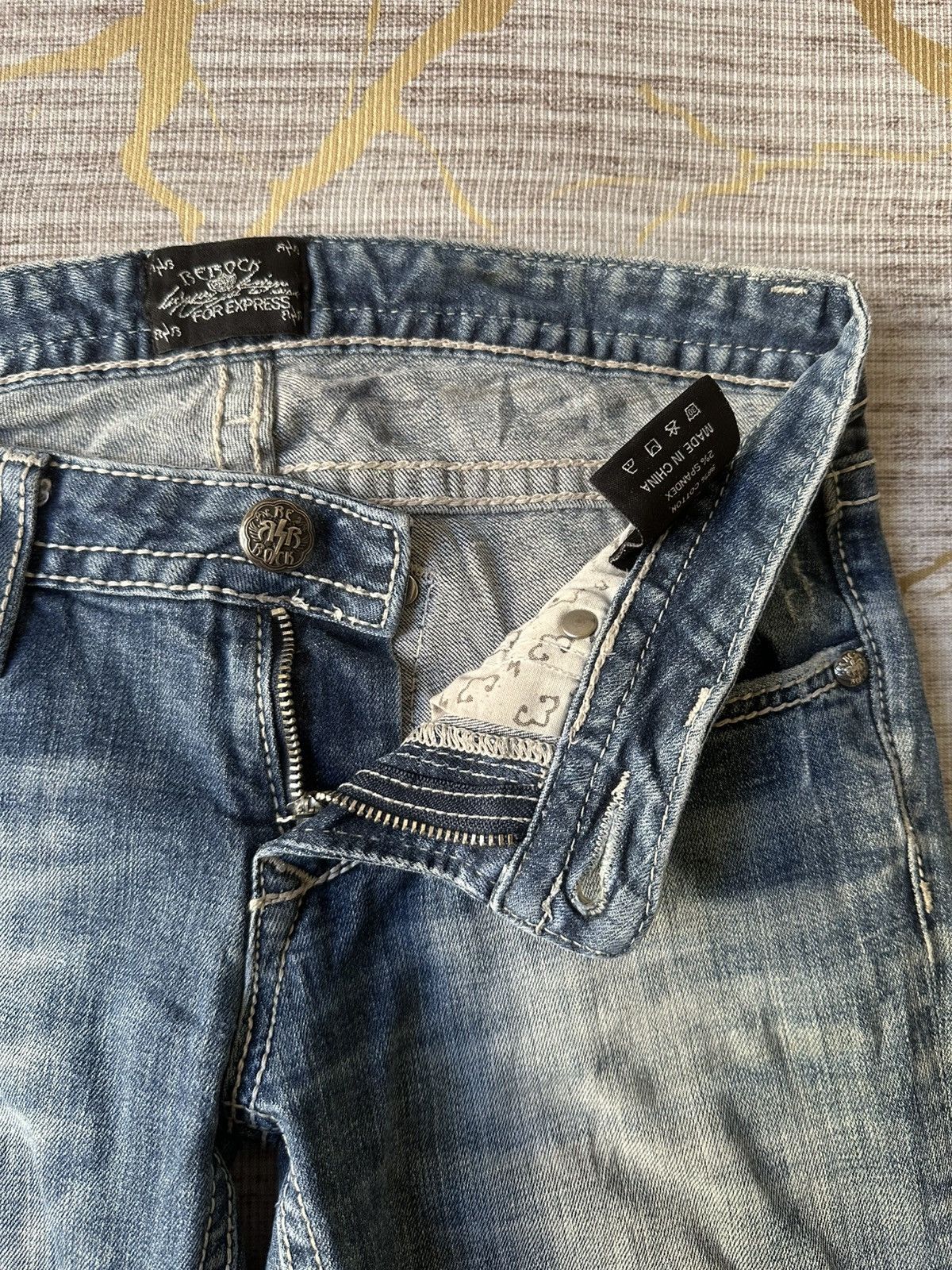 Tornado Mart FLARE Be/Rock For Express Distressed Denim Size 27" / US 4 / IT 40 - 19 Thumbnail