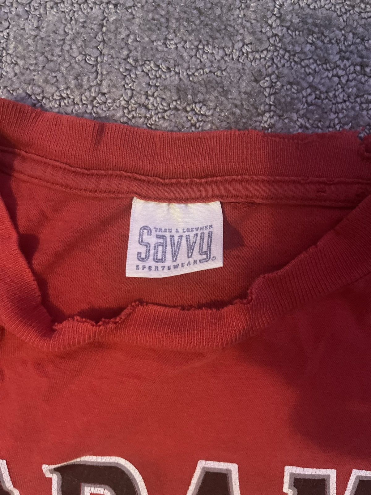 Vintage Vintage 90s Alabama Crimson Tide Single Stitch Red T Shirt Size US XL / EU 56 / 4 - 4 Thumbnail