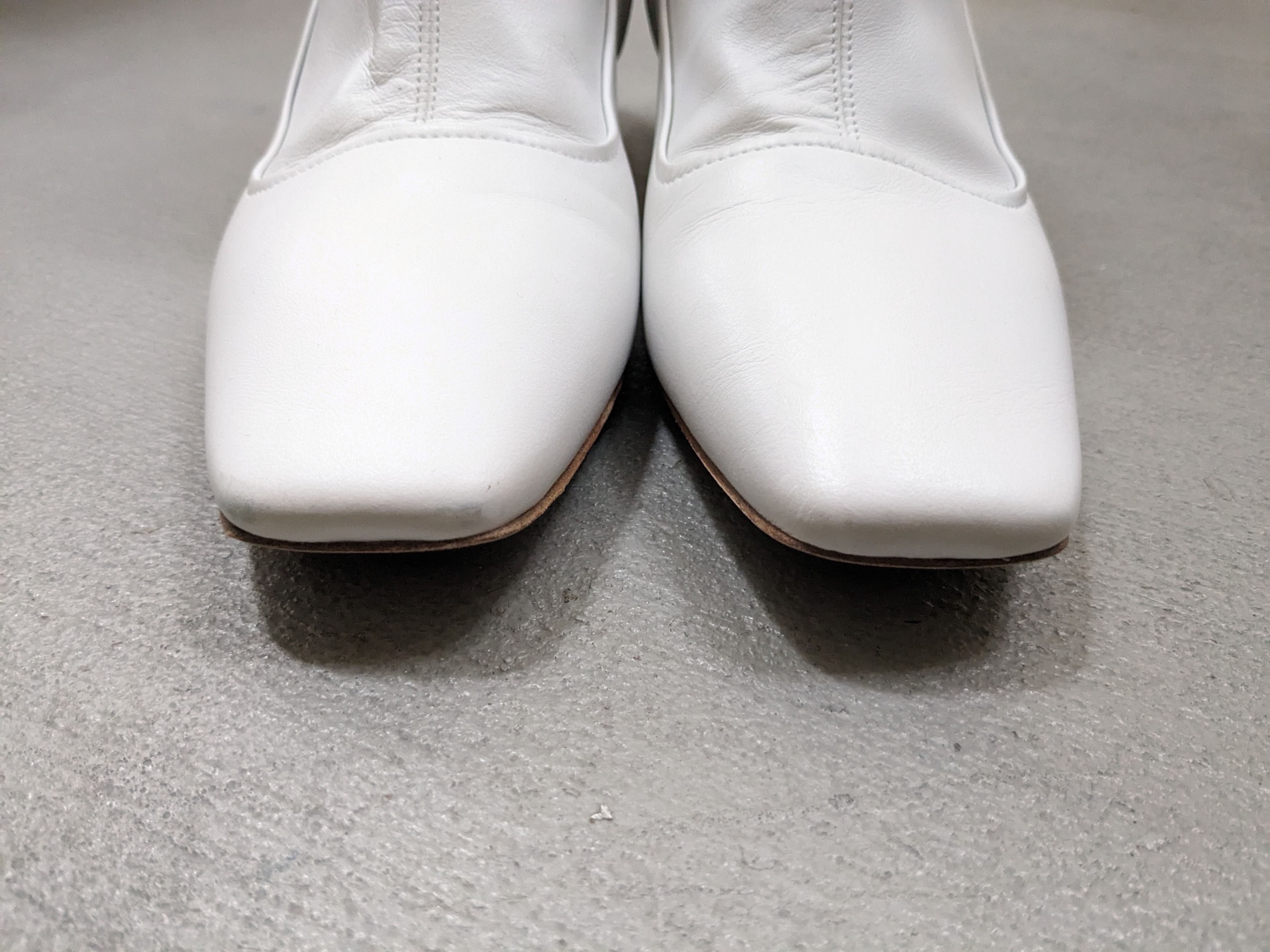 Maison Margiela Maison Margiela Boots Heels White Leather 7 40 Side Zip Size US 7 / EU 40 - 2 Thumbnail