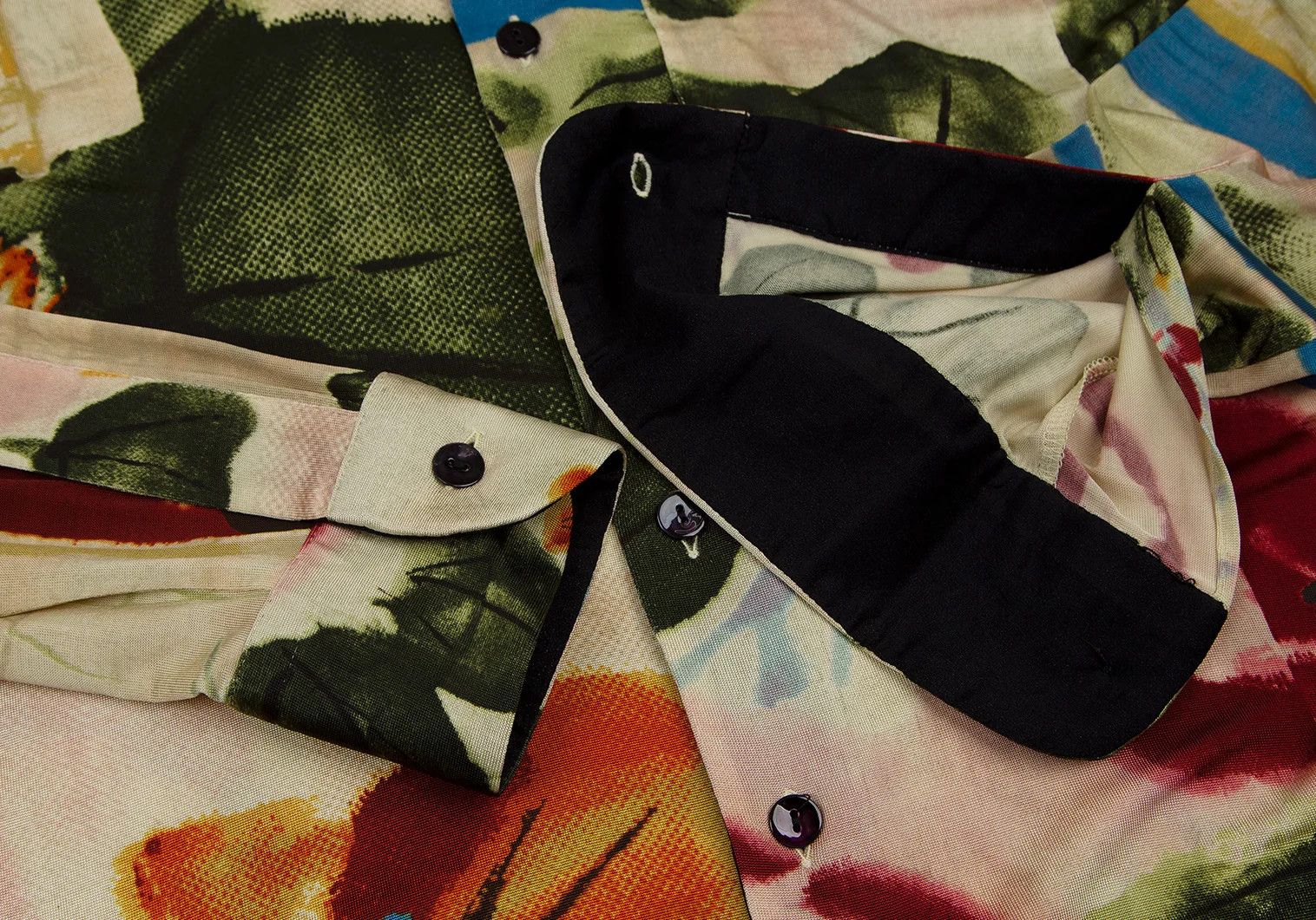 Jean Paul Gaultier Abstract Print Rayon Shirt in Multi Color, Size 46 Size US S / EU 44-46 / 1 - 8 Thumbnail