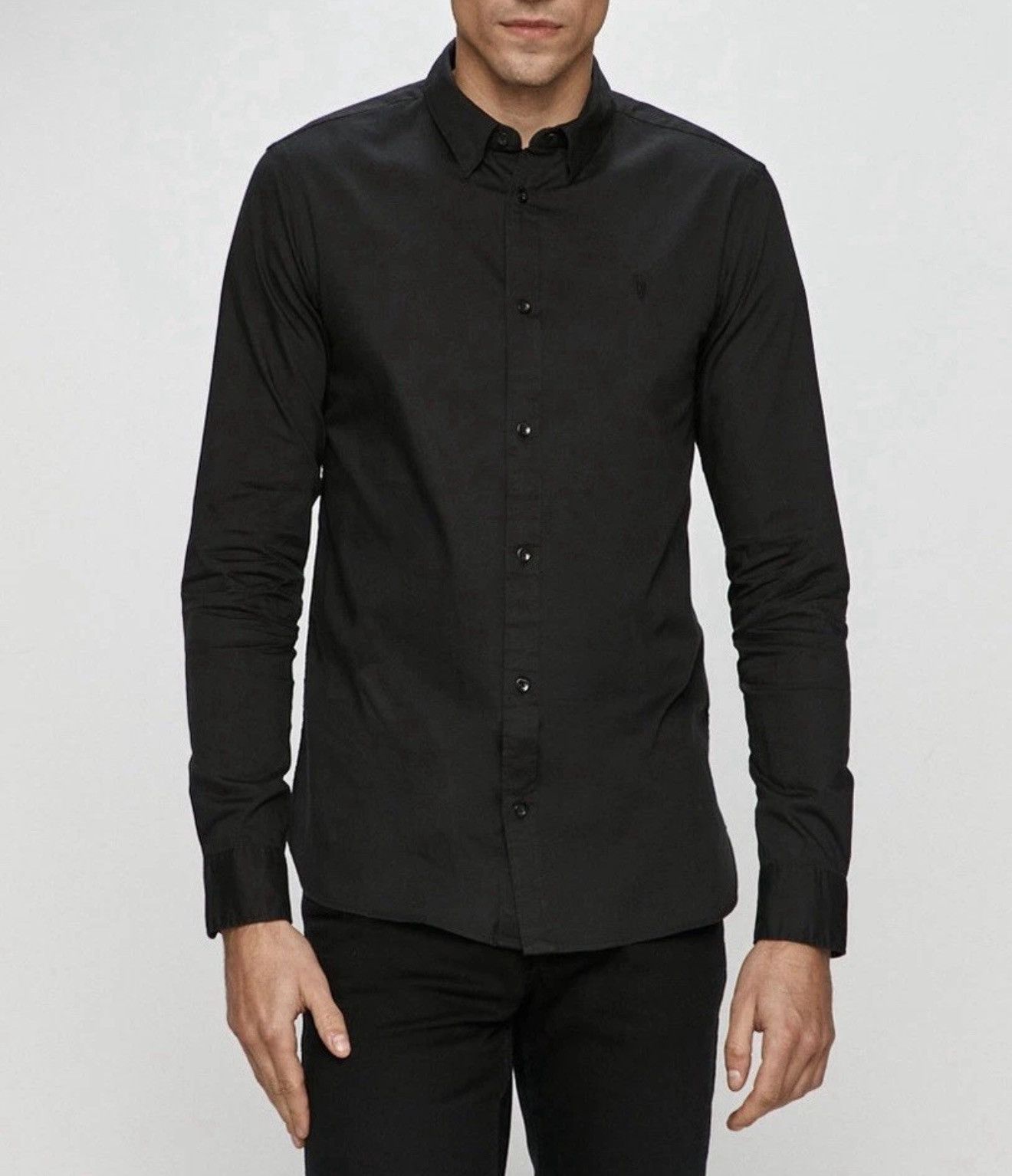 Allsaints Allsaints Redondo Long Sleeve Shirt Black Top Buttons Down Size US M / EU 48-50 / 2 - 1 Thumbnail