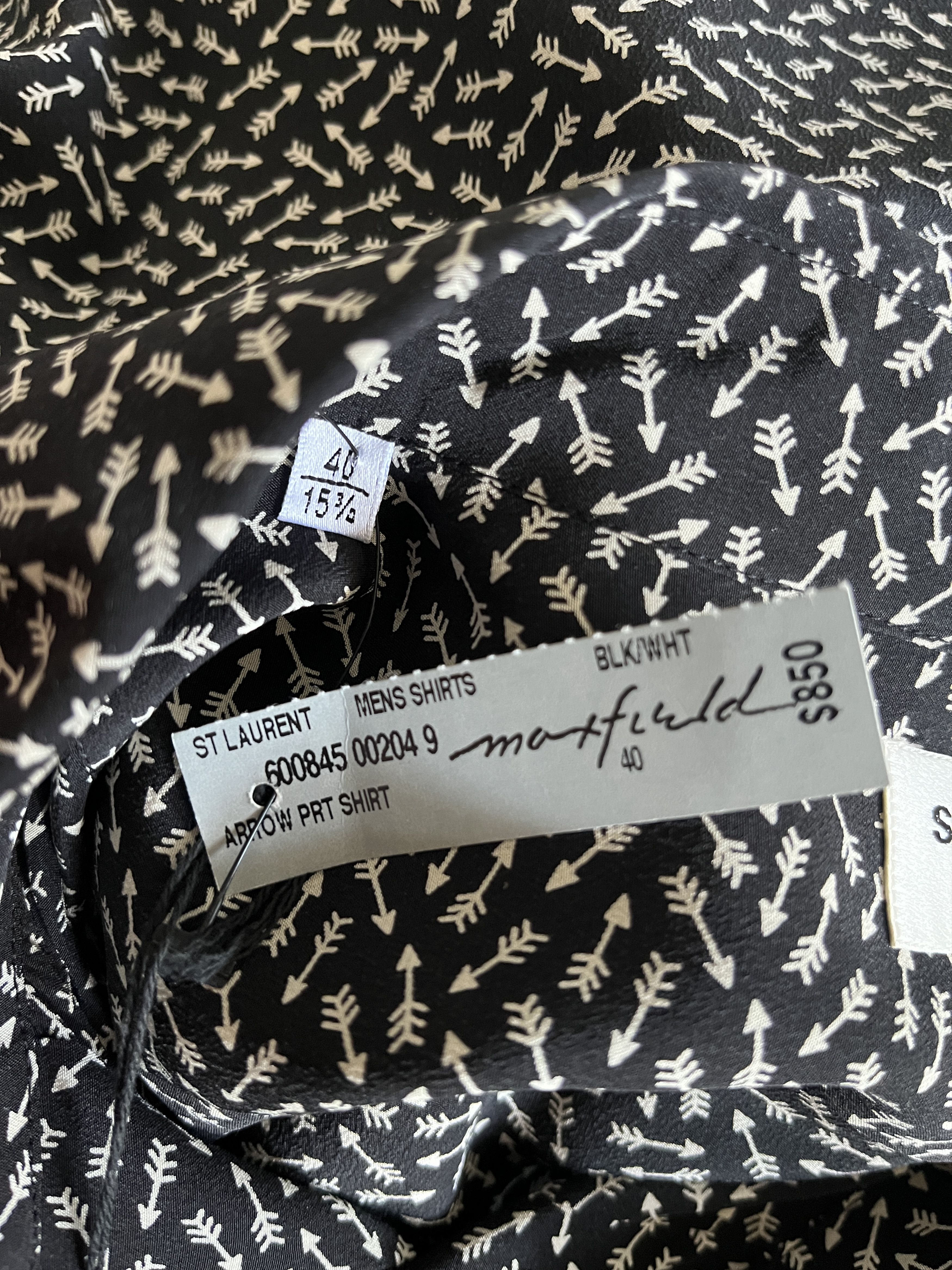 Hedi Slimane × Saint Laurent Paris Saint Laurent Paris Navy Dress Shirt Hedi Slimane SS15 Size US L / EU 52-54 / 3 - 5 Thumbnail