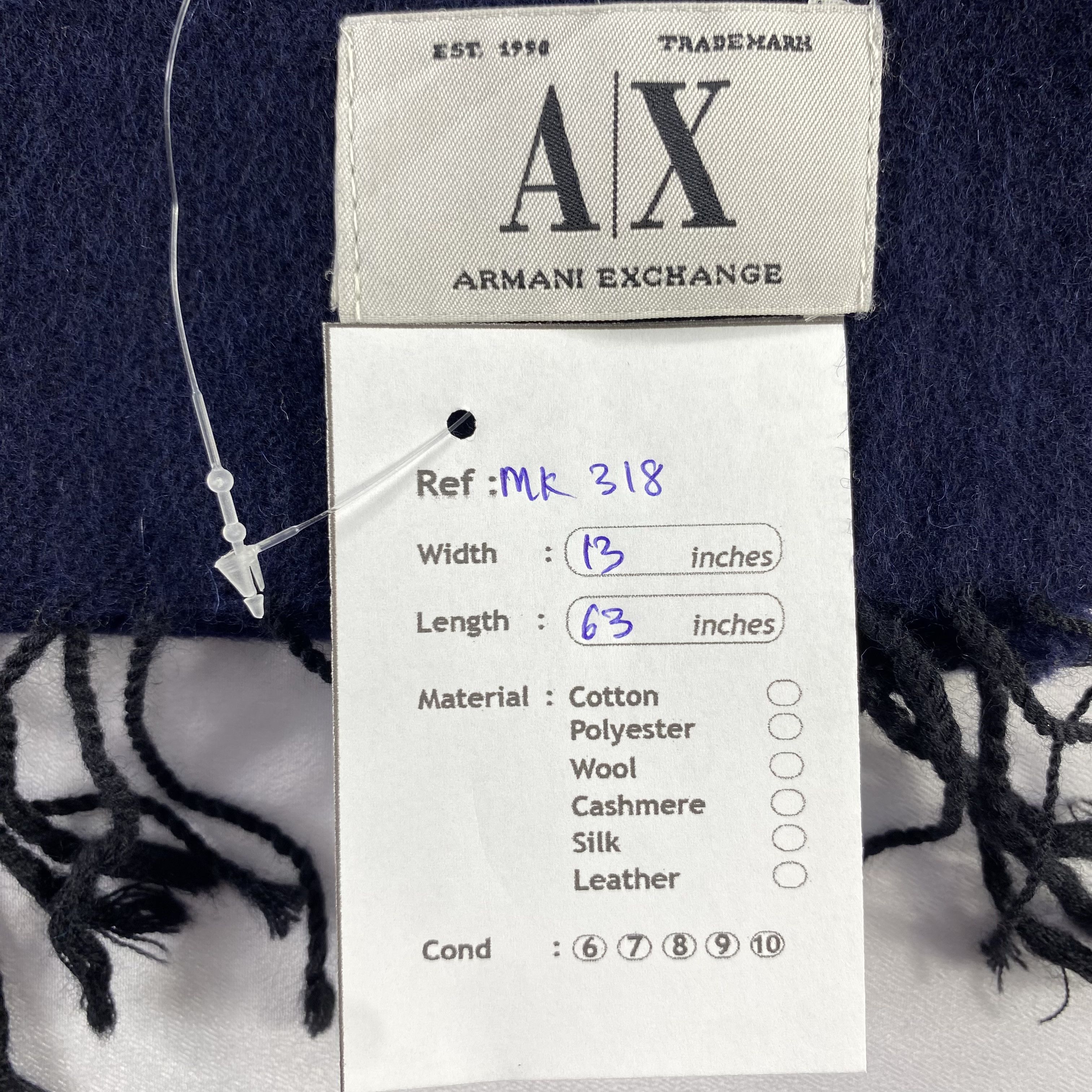 Armani Exchange Armani Exchange Scarf Neck Wrap Wool Muffler Size ONE SIZE - 5 Thumbnail