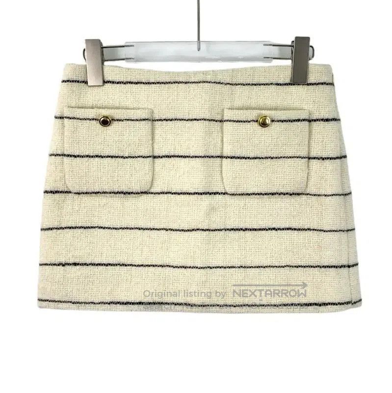 Miu Miu Miu Miu Beige Wool Skirt with Pockets . Size 23" - 1 Thumbnail
