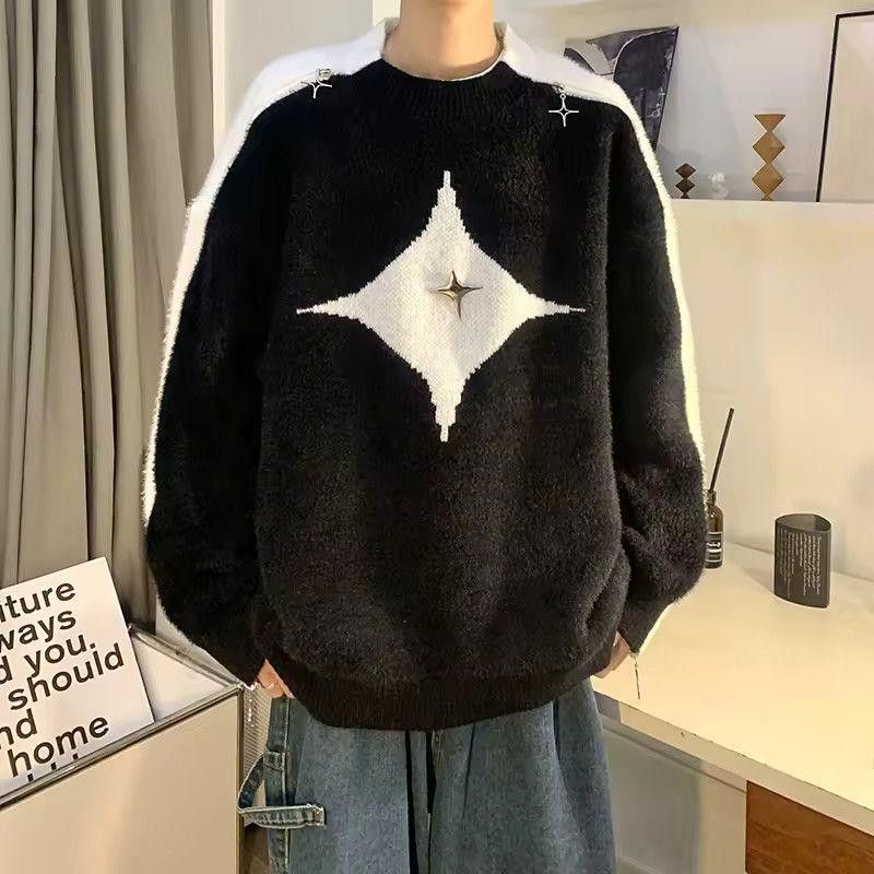 Vintage Mohair Y2K Vintage Star Sweater Size US L / EU 52-54 / 3 - 1 Thumbnail