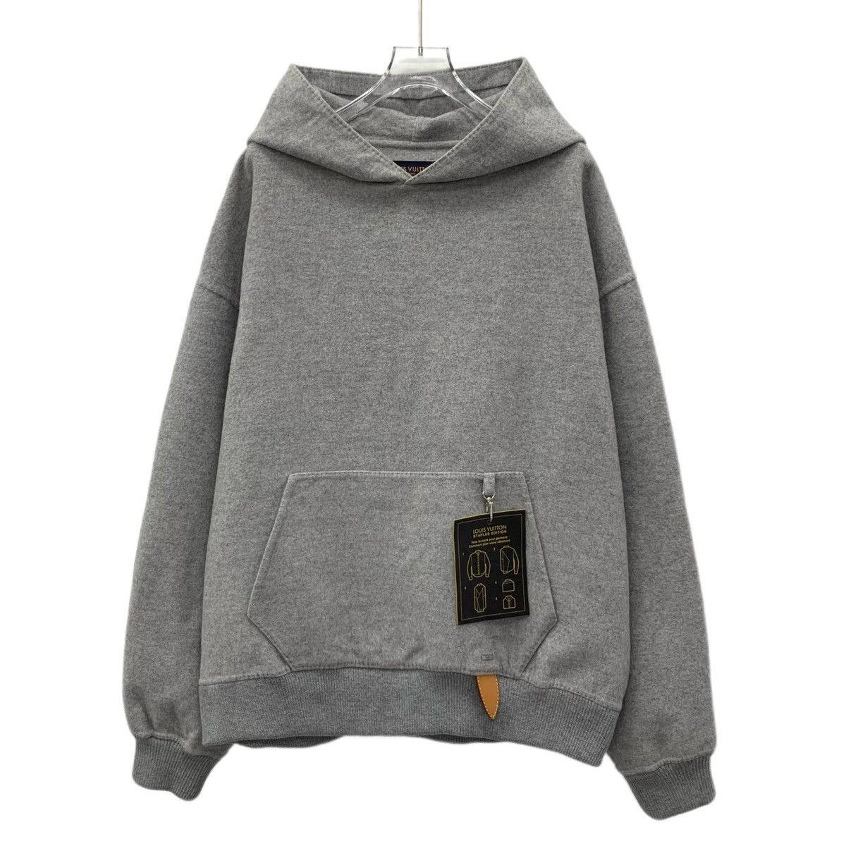 Louis Vuitton Gray Hanging Manual Wool Hooded Sweatshirt