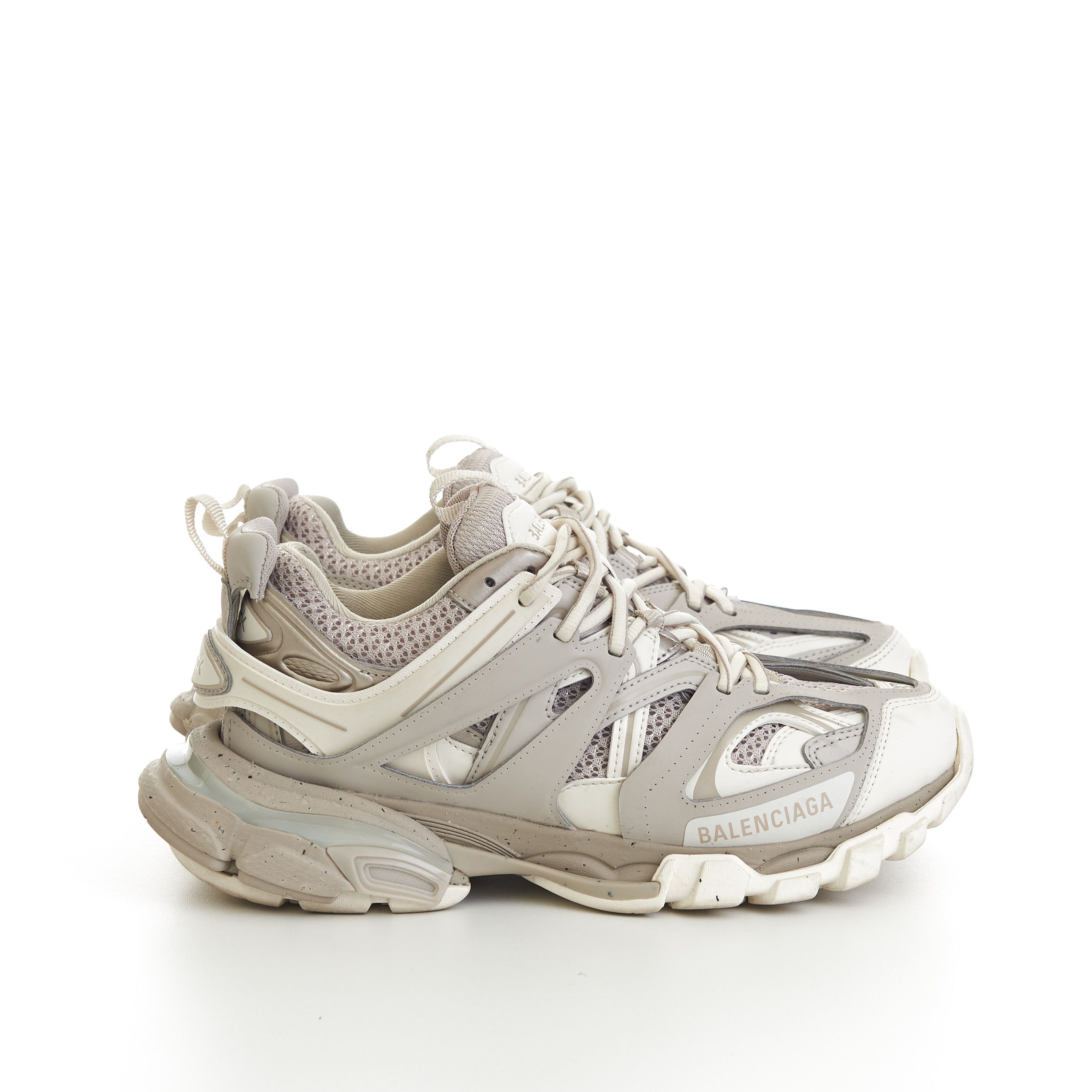 Balenciaga Women's Track Sneaker In Light Beige Mesh & Nylon Size US 7 / IT 37 - 2 Thumbnail