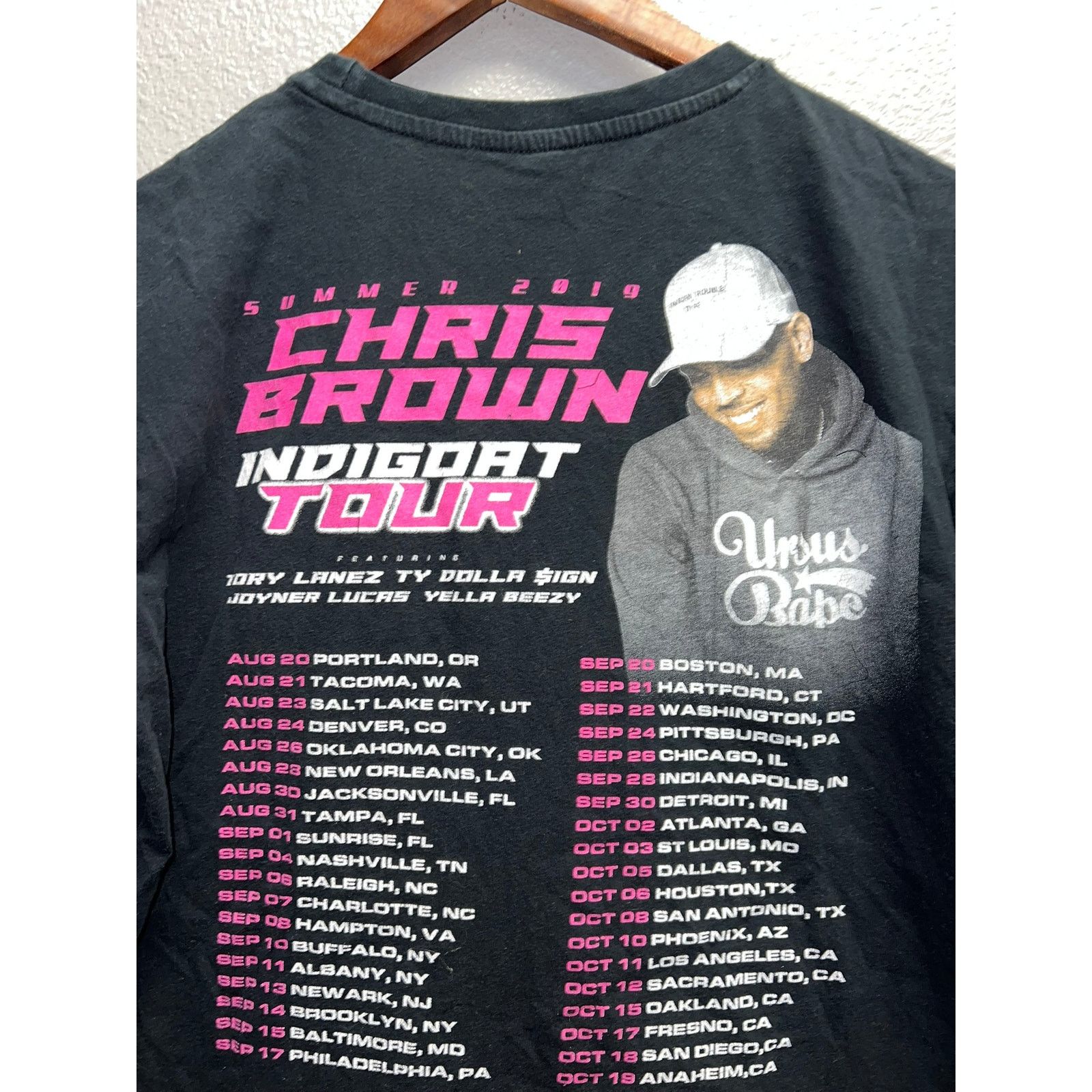 Vintage Chris Brown Tour Shirt Indigort Concert Tory Lanez Tee Small Size US S / EU 44-46 / 1 - 7 Thumbnail