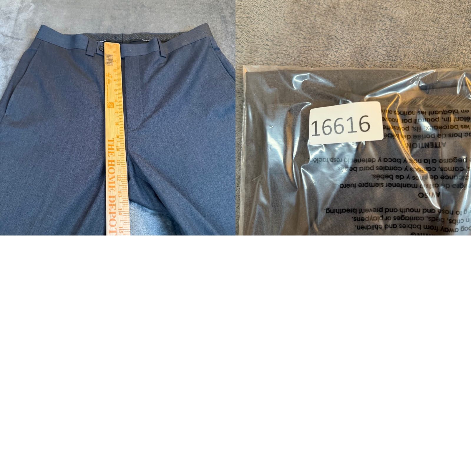 Calvin Klein Calvin Klein Dress Pants Charcoal Gray Mens Size 32 W x 34 L Flat Front Classic Fit Workwear Trousers Pants Size US 32 / EU 48 - 8 Thumbnail
