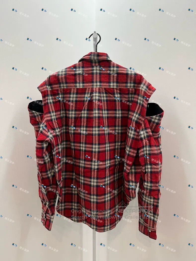 Vetements Vetements Iron Ring Shoulder Red Plaid Shirt Size US S / EU 44-46 / 1 - 2 Thumbnail
