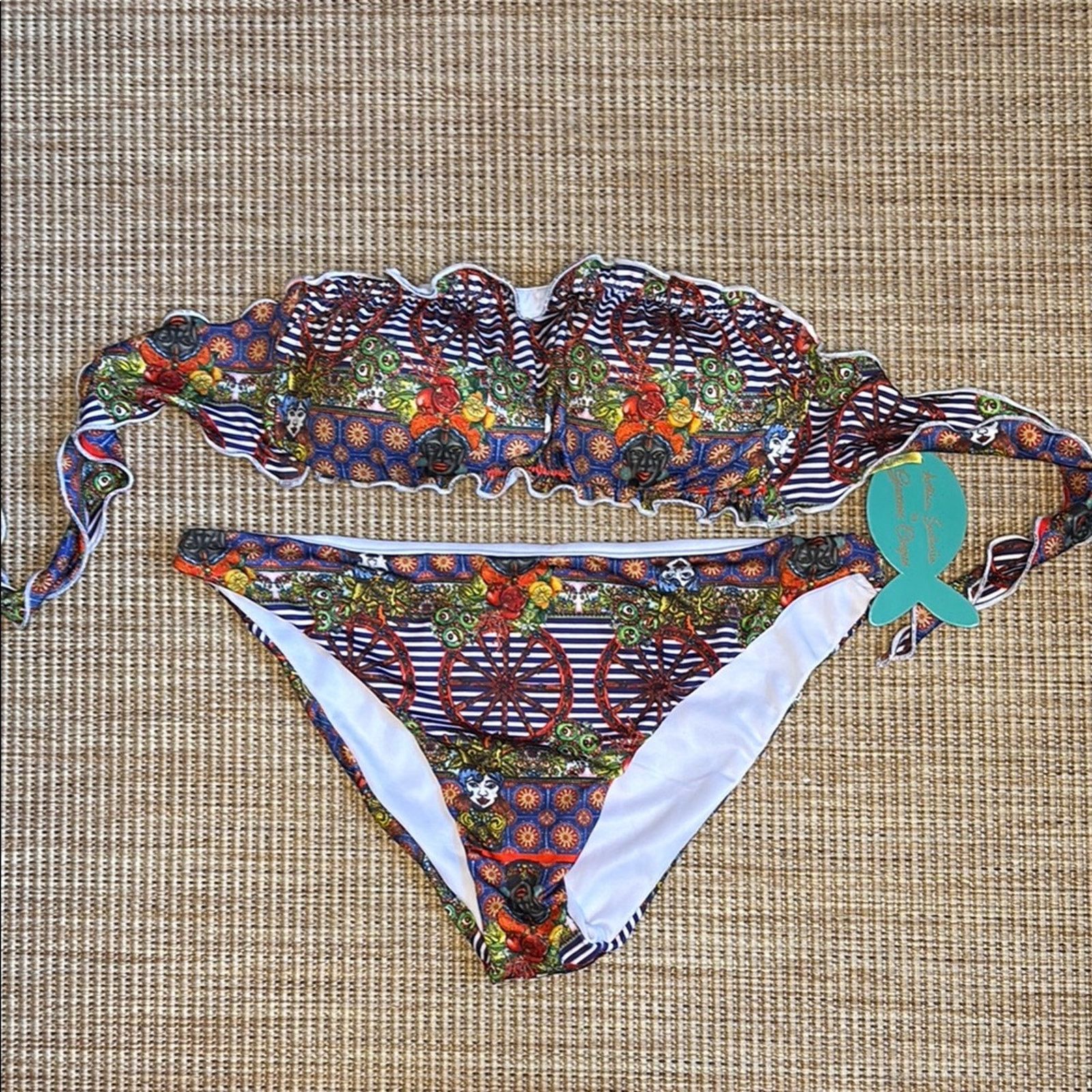 Other NWT Antica Sartoria Colorful Patterned Bikini Set Size L Size ONE SIZE - 1 Thumbnail